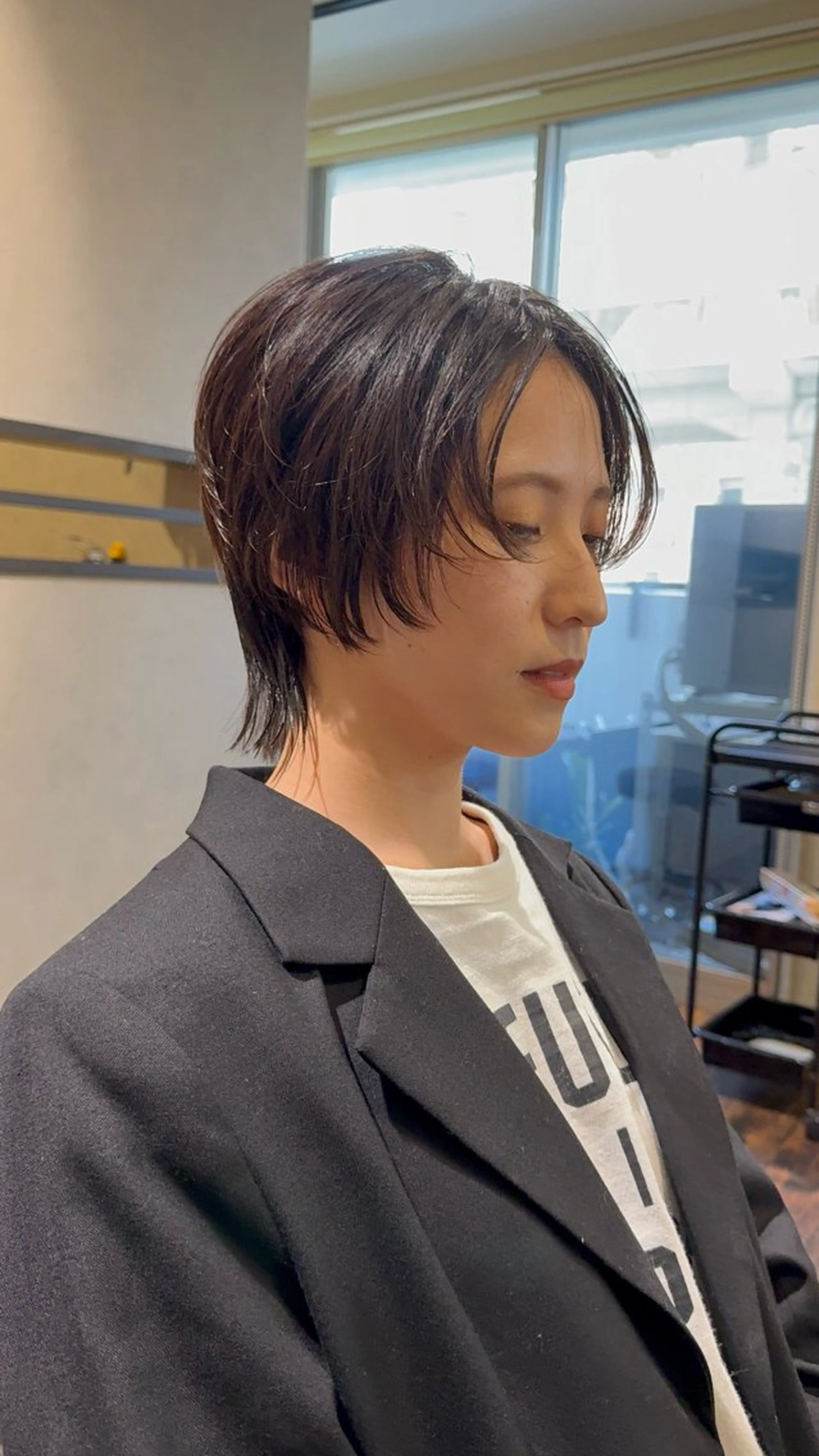 ショート ショートヘア カット パーマ 山口里莉 /ブリーチカラーのヘアスタイル