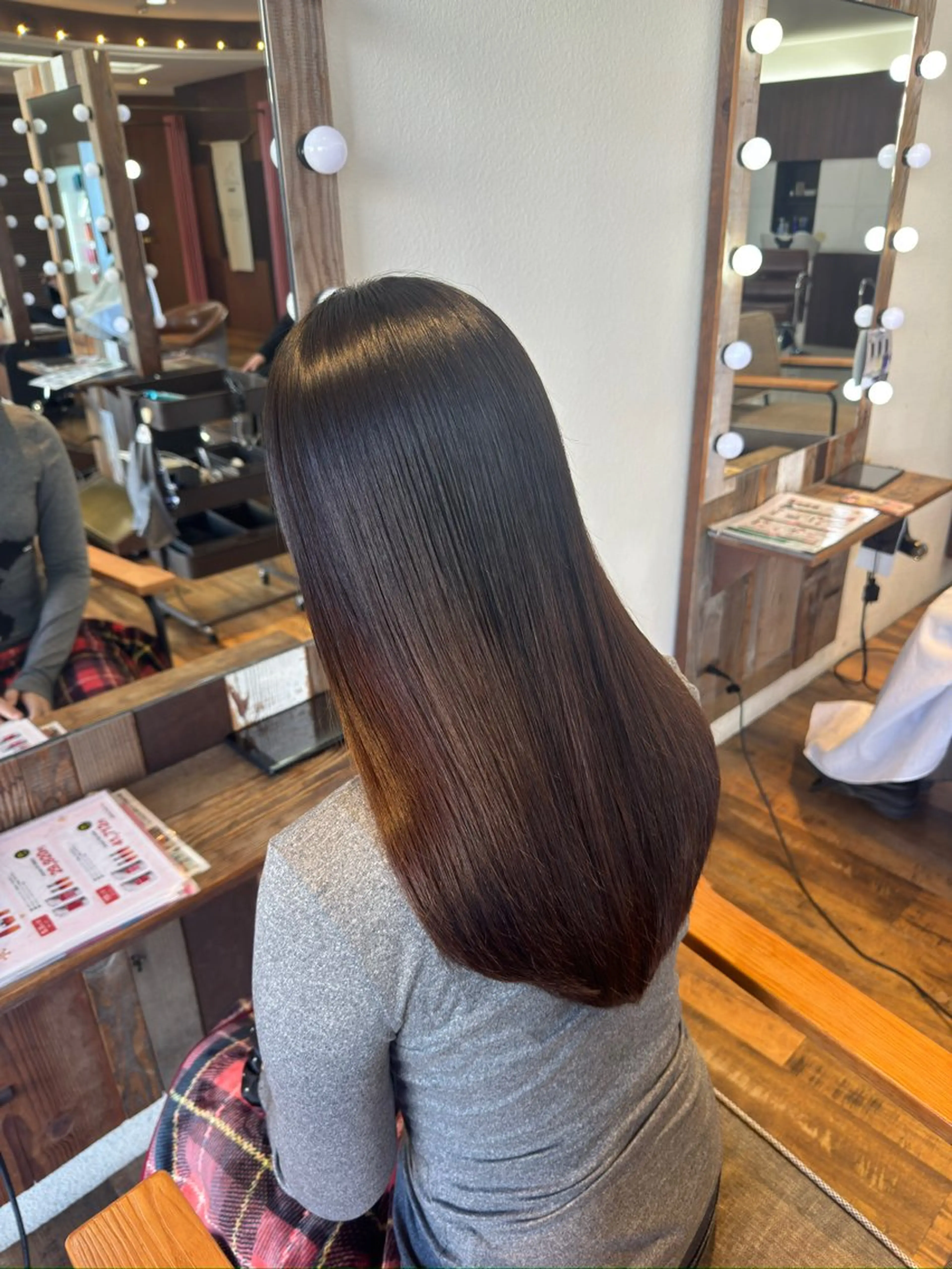 ロング カット 縮毛矯正 トリートメント 韓国/レイヤー/ 顔まわり/ユズキのヘアスタイル