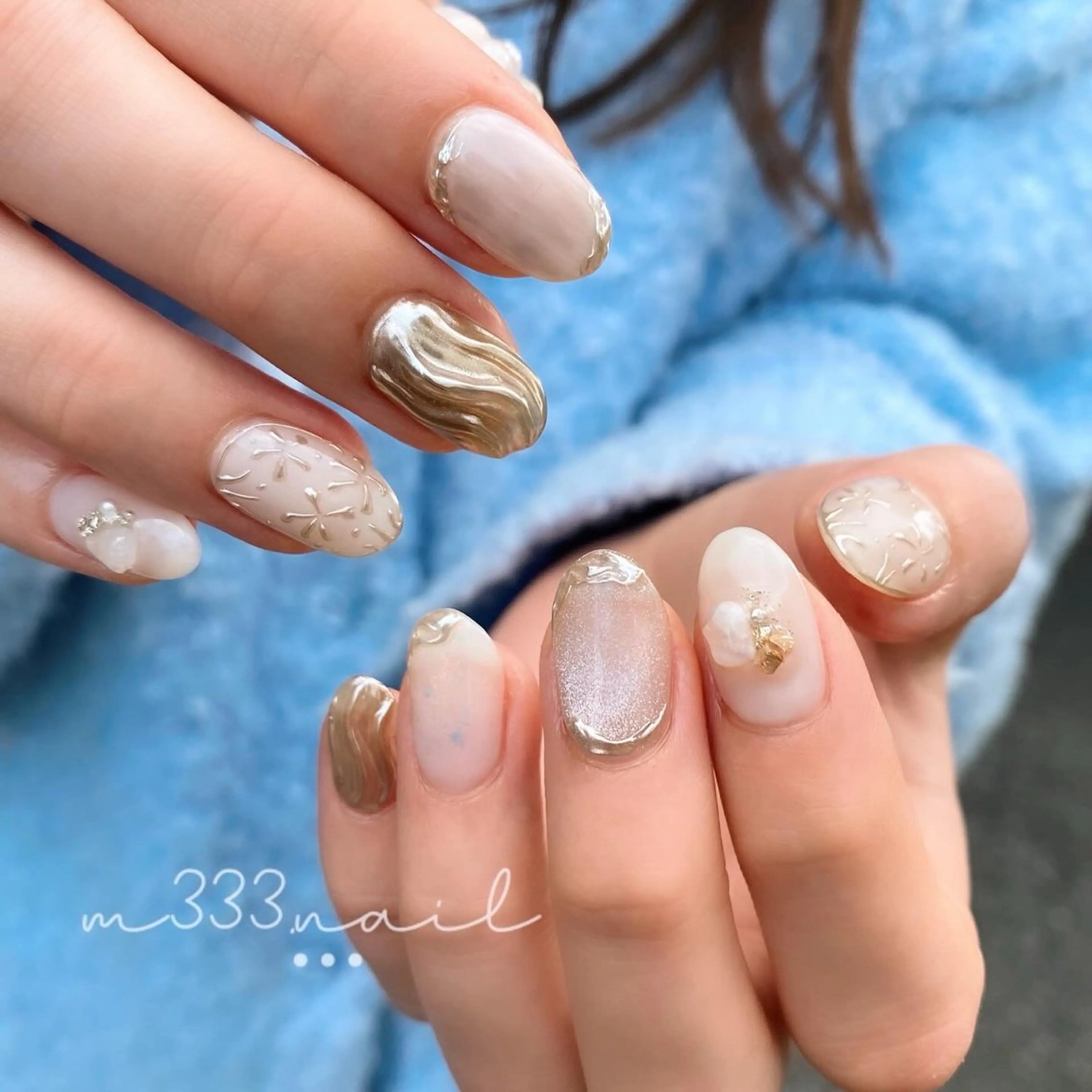 ネイル ニュアンスネイル ブライダルネイル ハンドネイル hair  MILE.所属・MILE. mukonosouのネイルデザイン