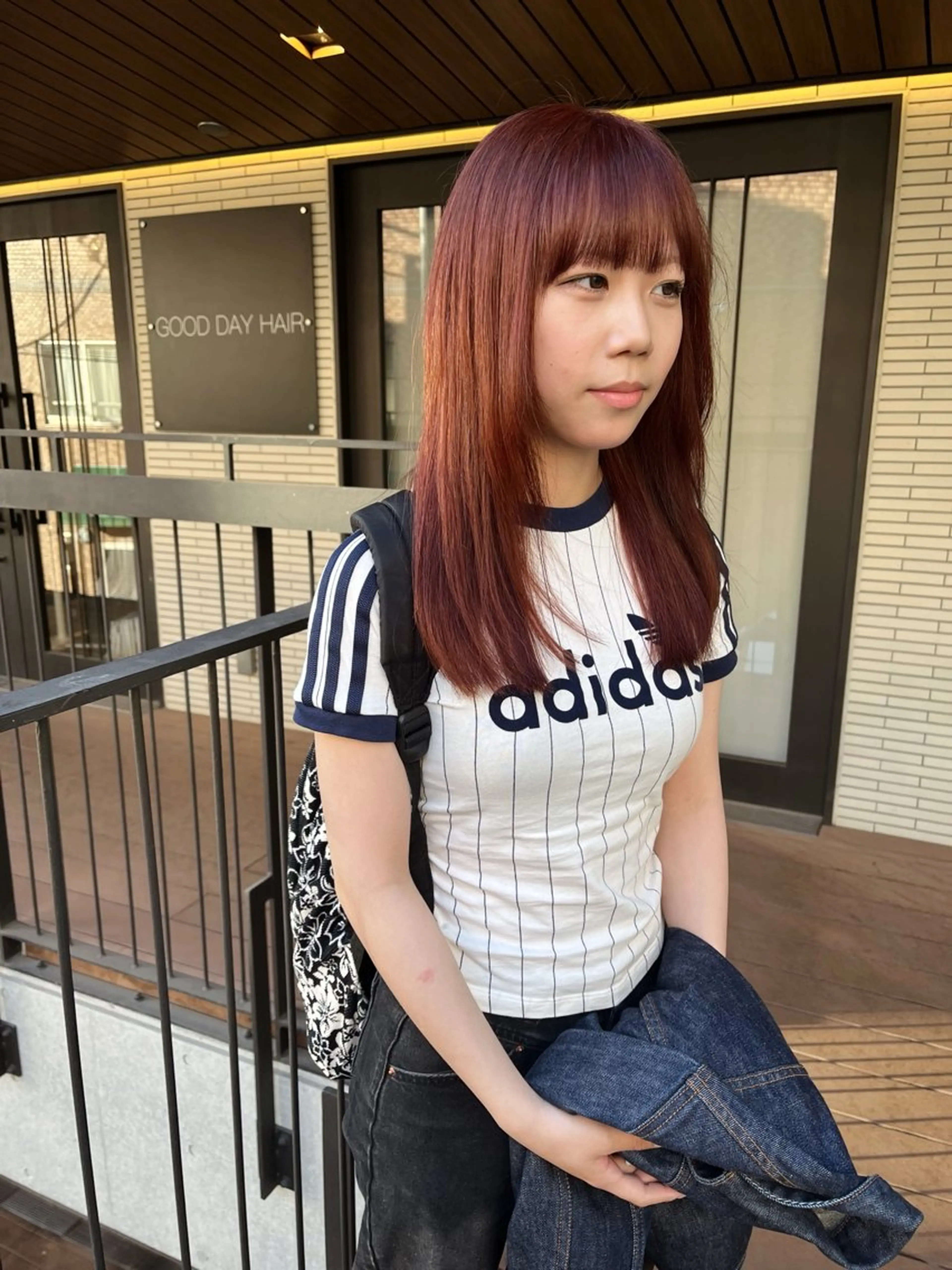 ミディアム カラー 暖色カラー 🌼クニトウメイのヘアスタイル