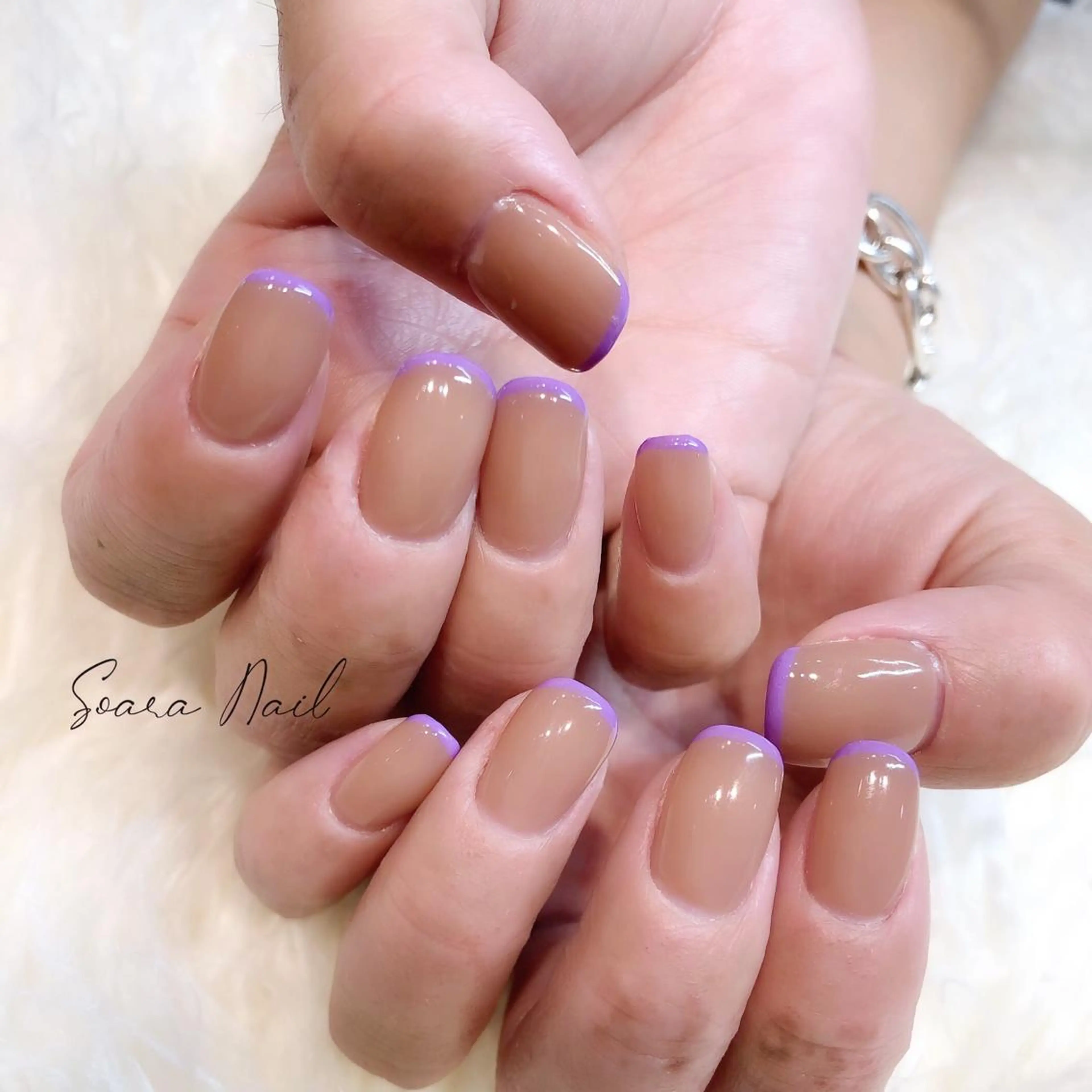 ネイル フレンチネイル ハンドネイル Salon Cleve所属・T. maoのネイルデザイン
