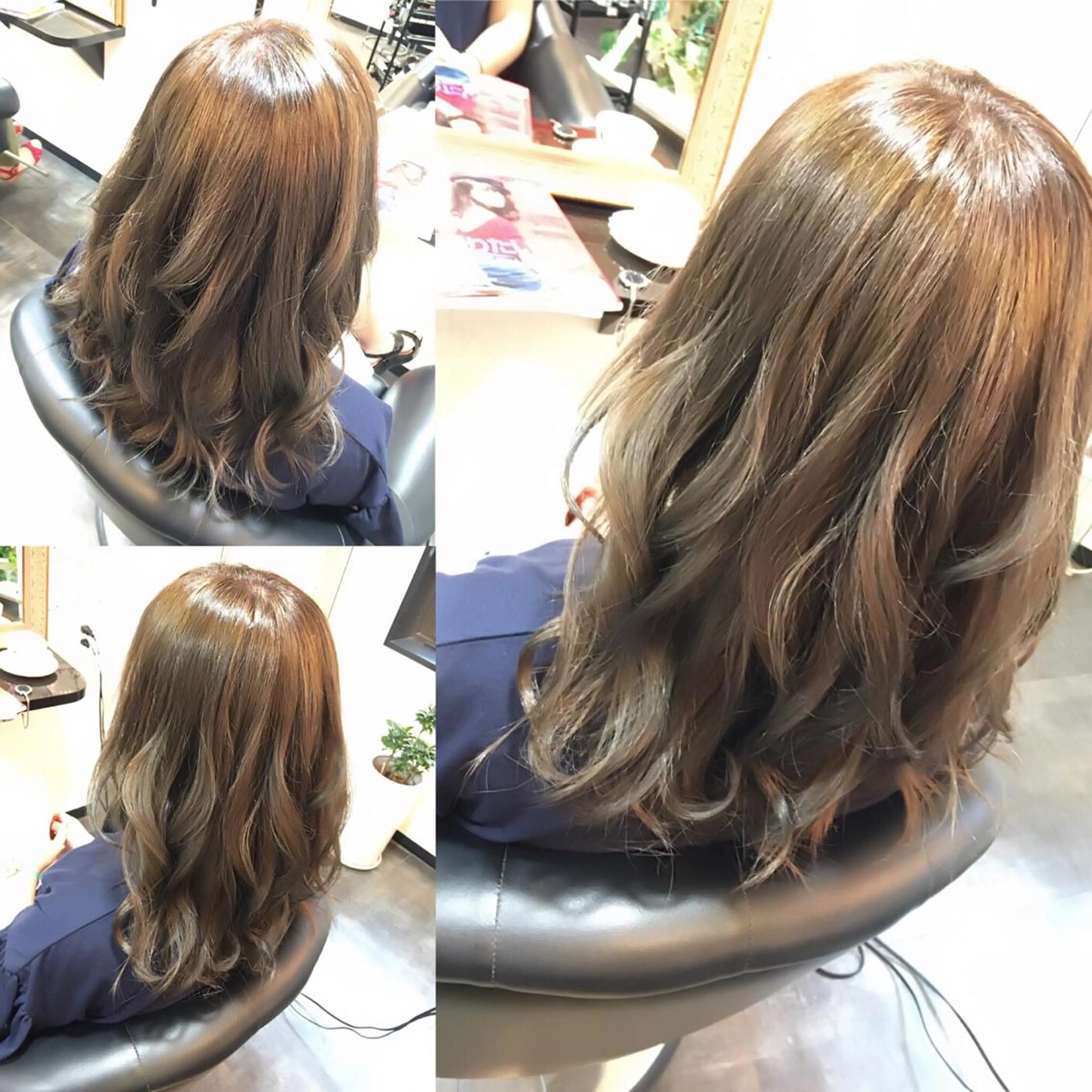 セミロング ロング ヤマグチ ヒカルのヘアスタイル