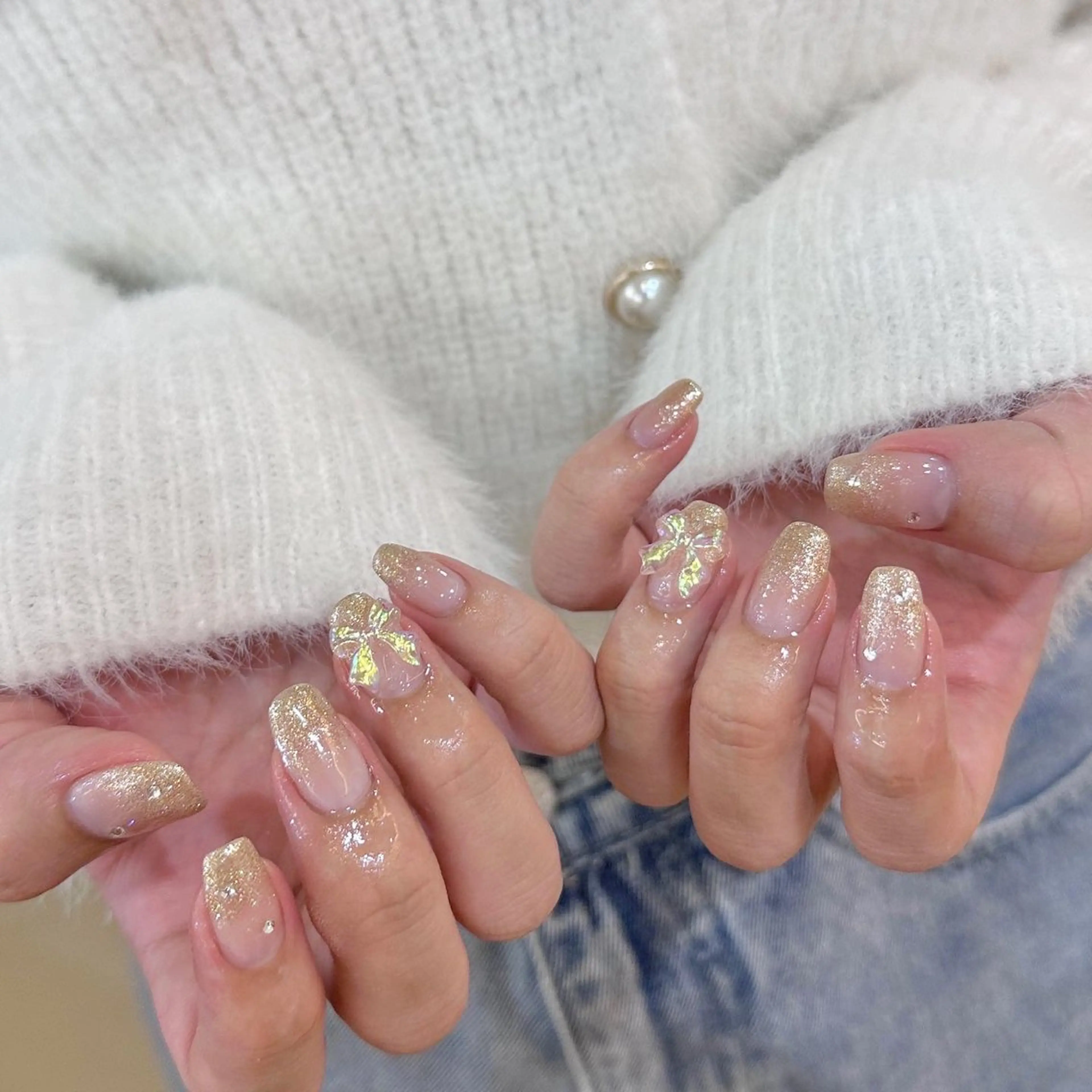 ネイル ハンドネイル 𝕄𝕚𝕪𝕦🤍 自由が丘⌇パラジェルのネイルデザイン