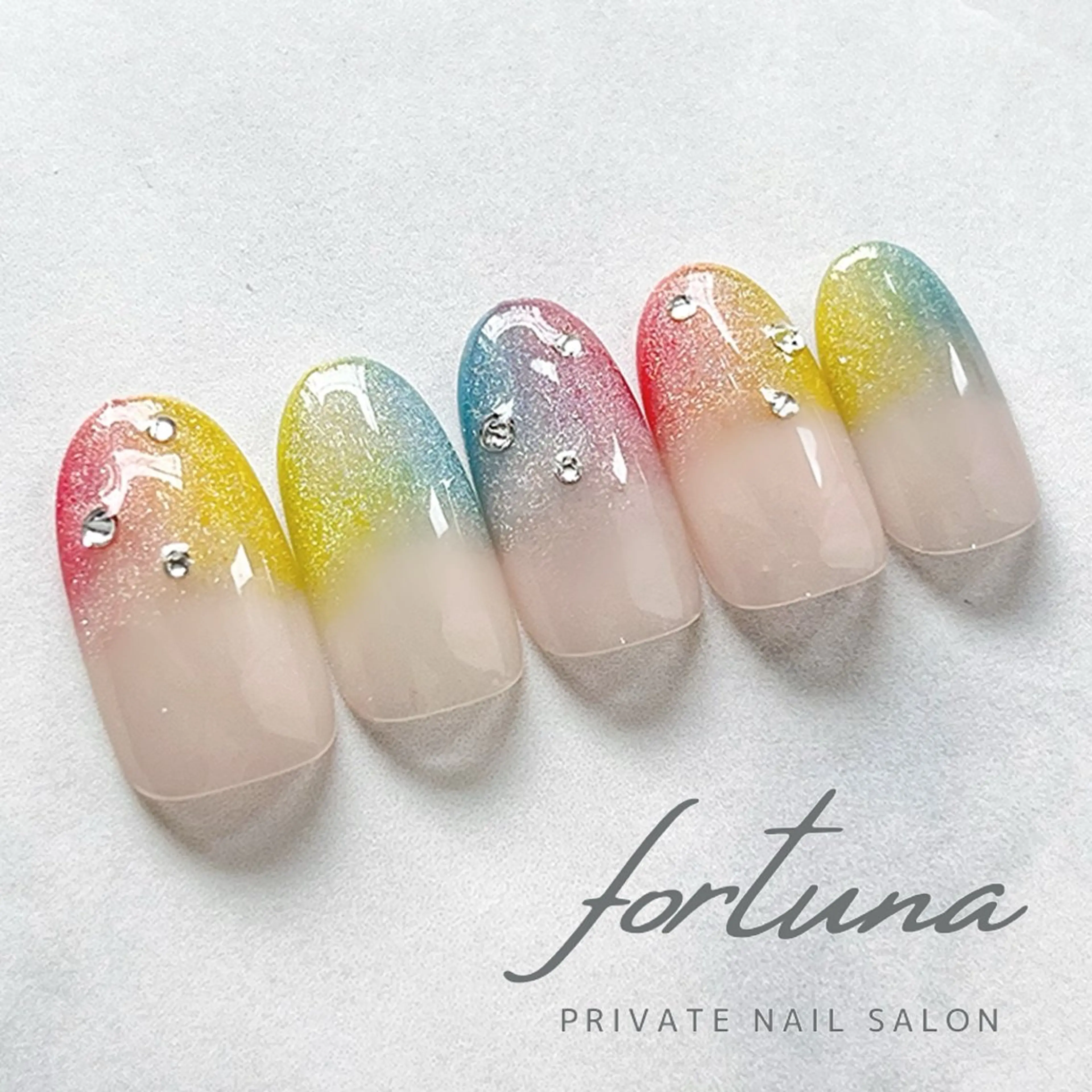 ネイル マグネットネイル 夏ネイル ハンドネイル fortuna 武藤裕美のネイルデザイン