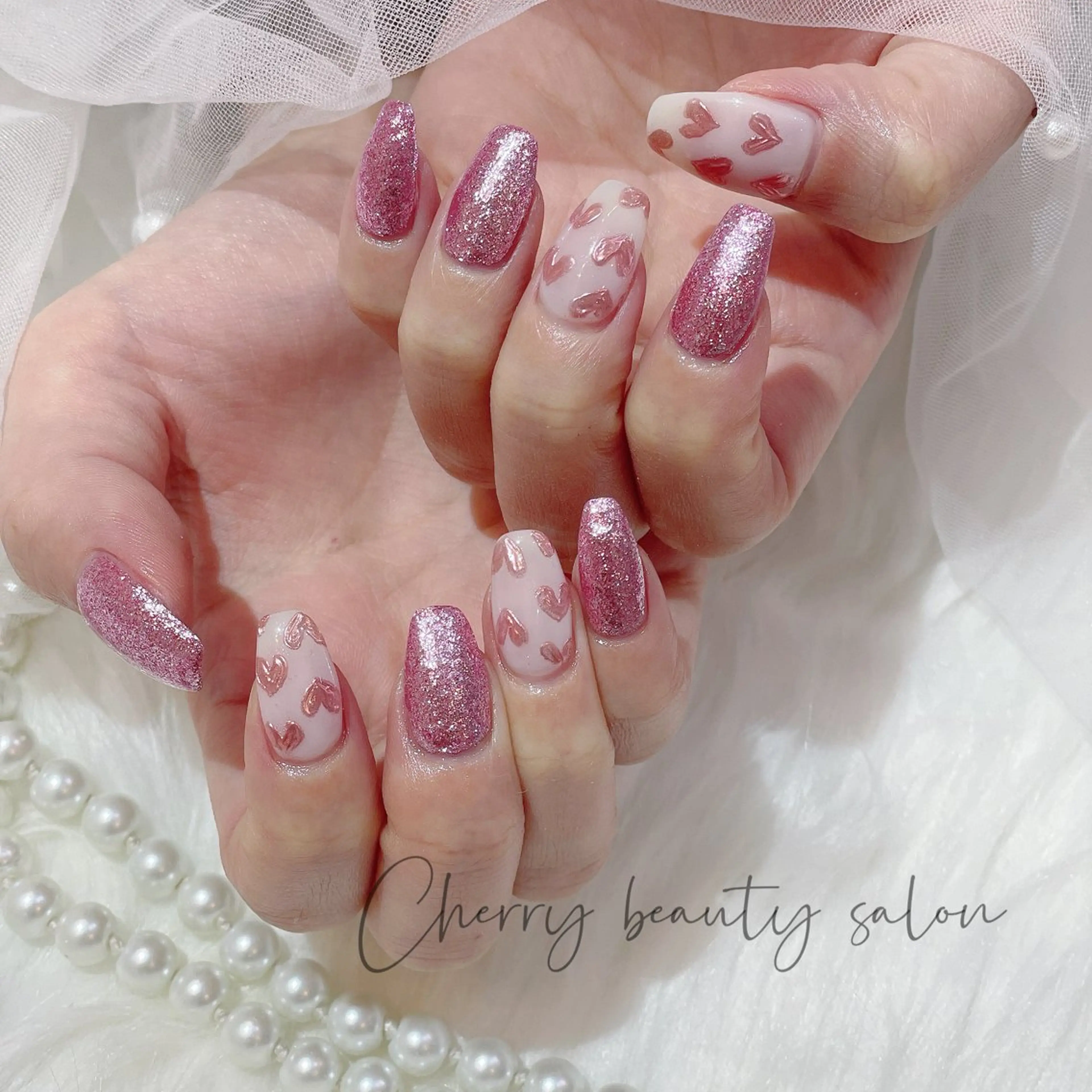ネイル ハンドネイル ハンドケア SAKURA 🍒のネイルデザイン