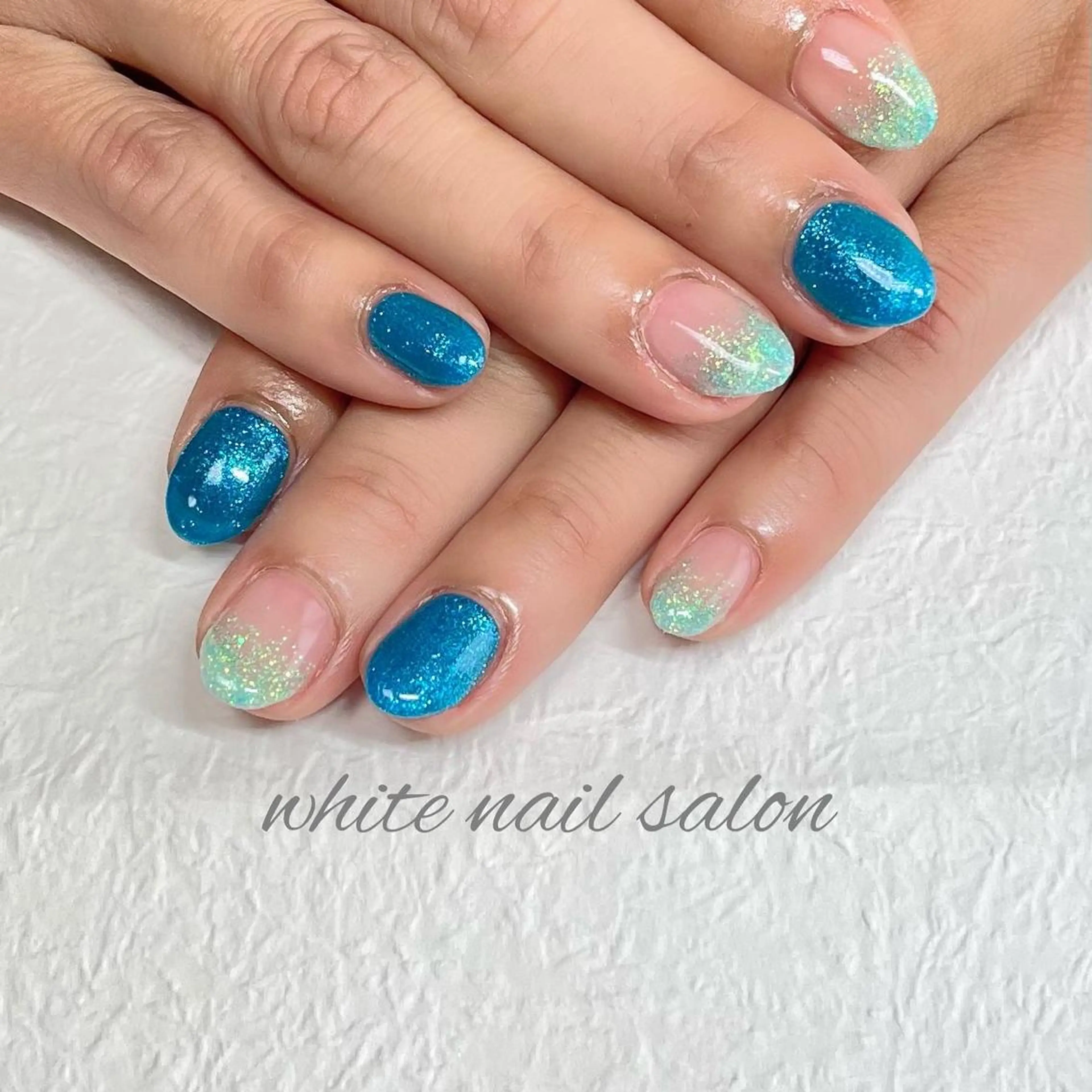 ネイル フットネイル ジェルネイル ハードジェル ラメ(グリッター) 持ち込み ハンドネイル white nail salonのネイルデザイン