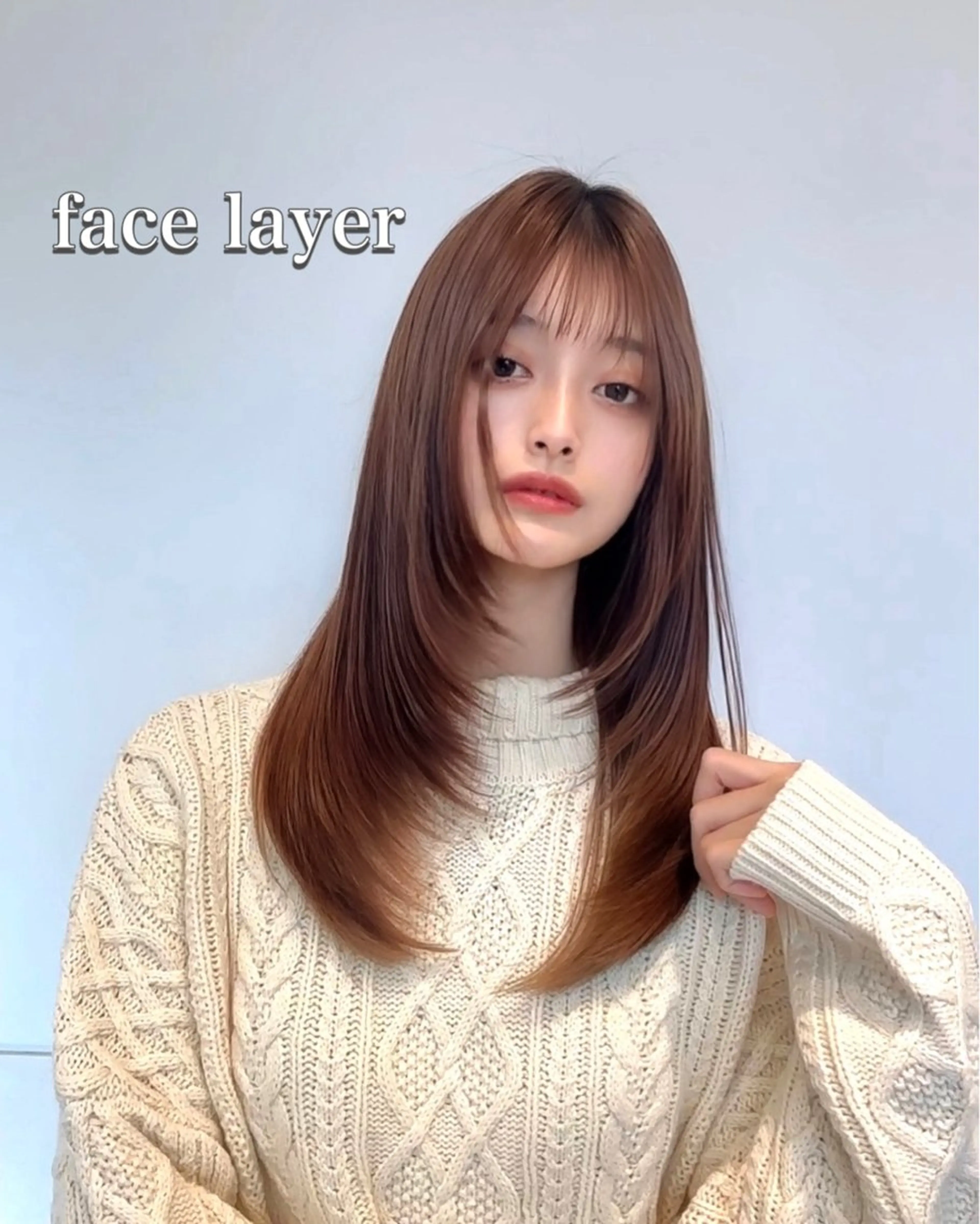 ロング カラー ブラウンカラー 顔まわりレイヤー 顔周りカット レイヤーカット ロング カット ヘアカラー トリートメント 🍀最上級の美髪👑 髪質改善🍀英司のヘアスタイル