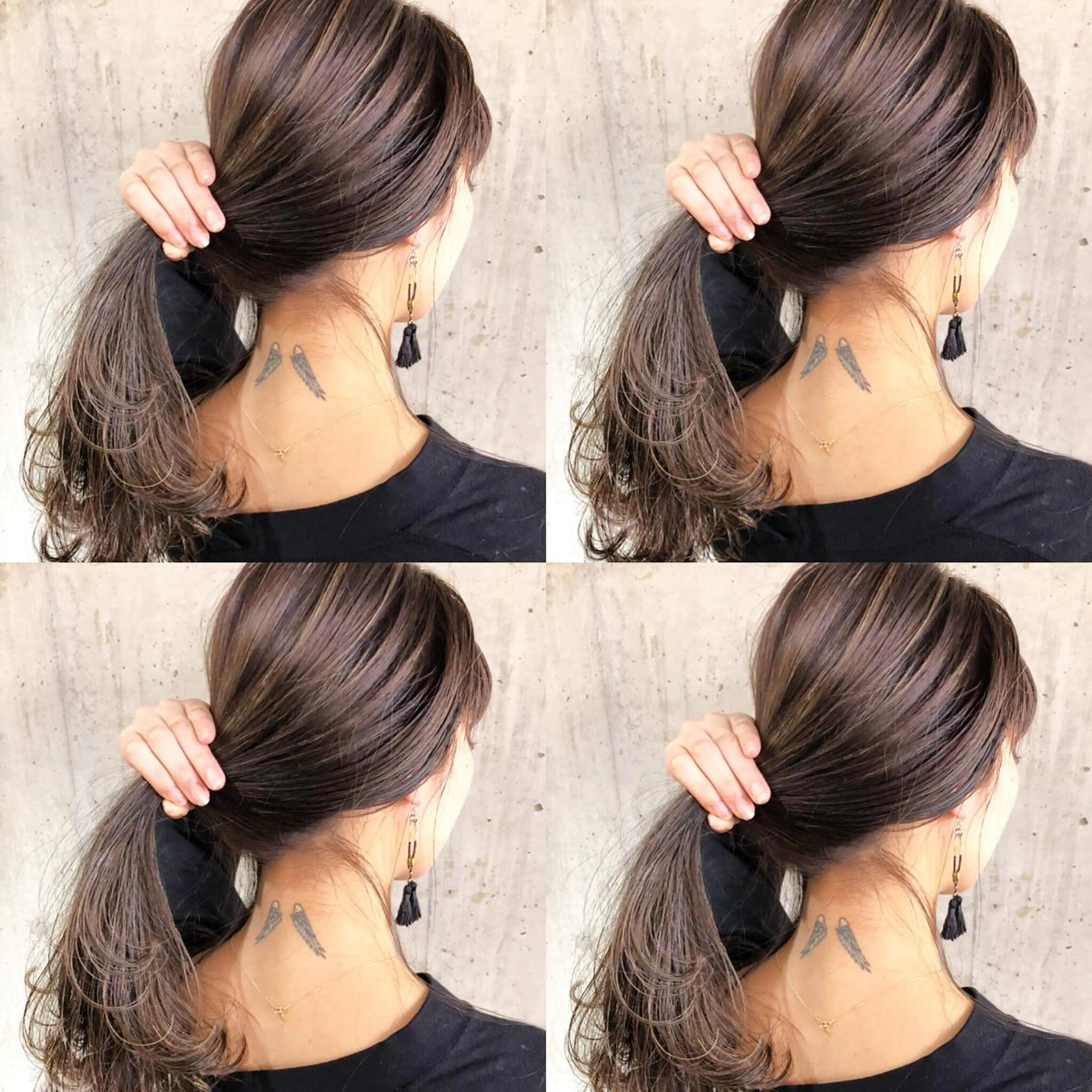 セミロング カラー パーマ ヘアアレンジ メンズ キッズ ネイル マツエク・マツパ メンズハイライト ハイライトカラー ハイライト カット ヘアカラー トリートメント ヘッドスパ 韓国風×透明感カラー 髪質改善オタベシンヤのヘアスタイル