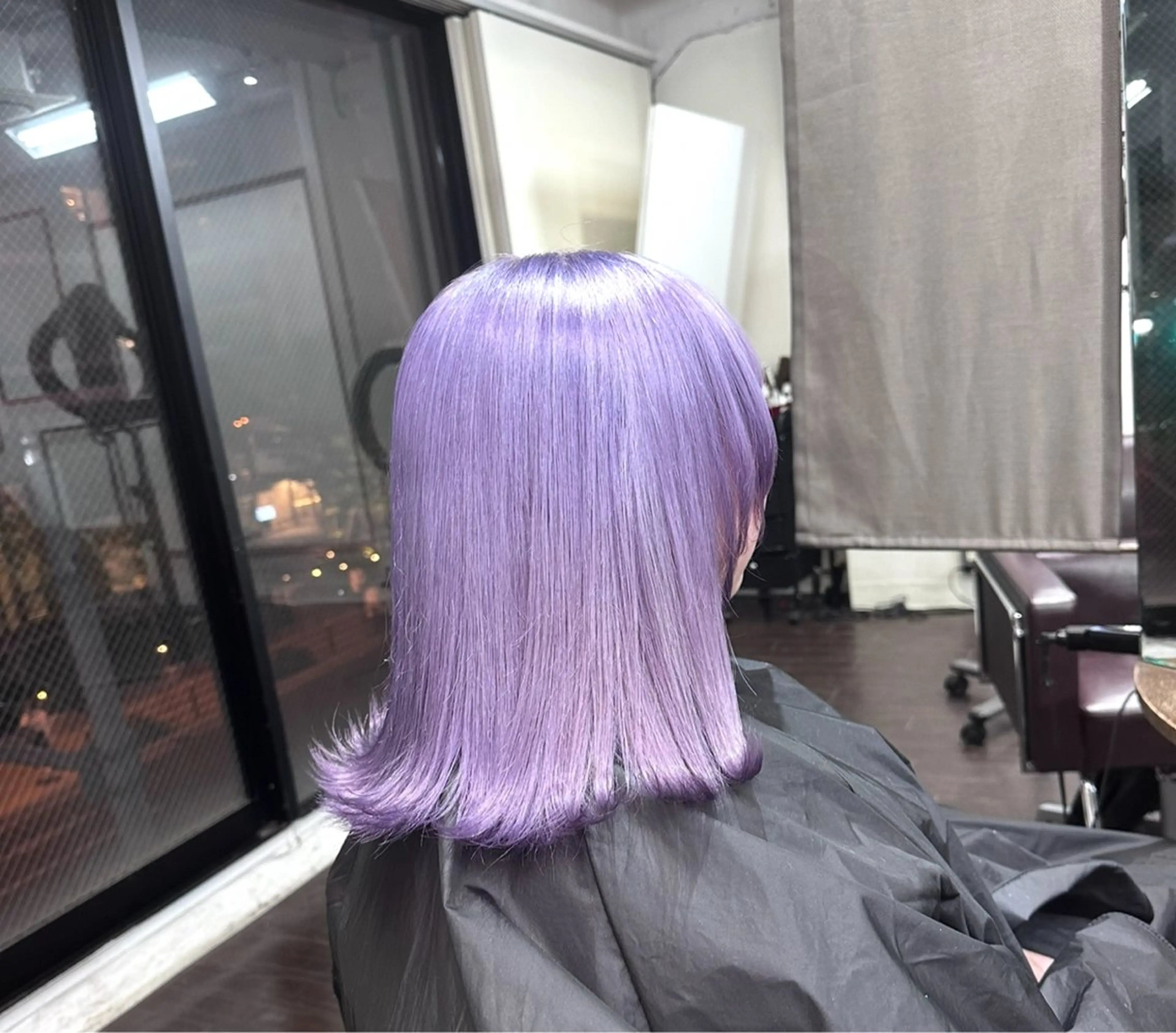 ミディアム カラー ハイトーンカラー パープルカラー 縮毛矯正 ハイトーン/黒染め 剥がし/エデン🥀のヘアスタイル