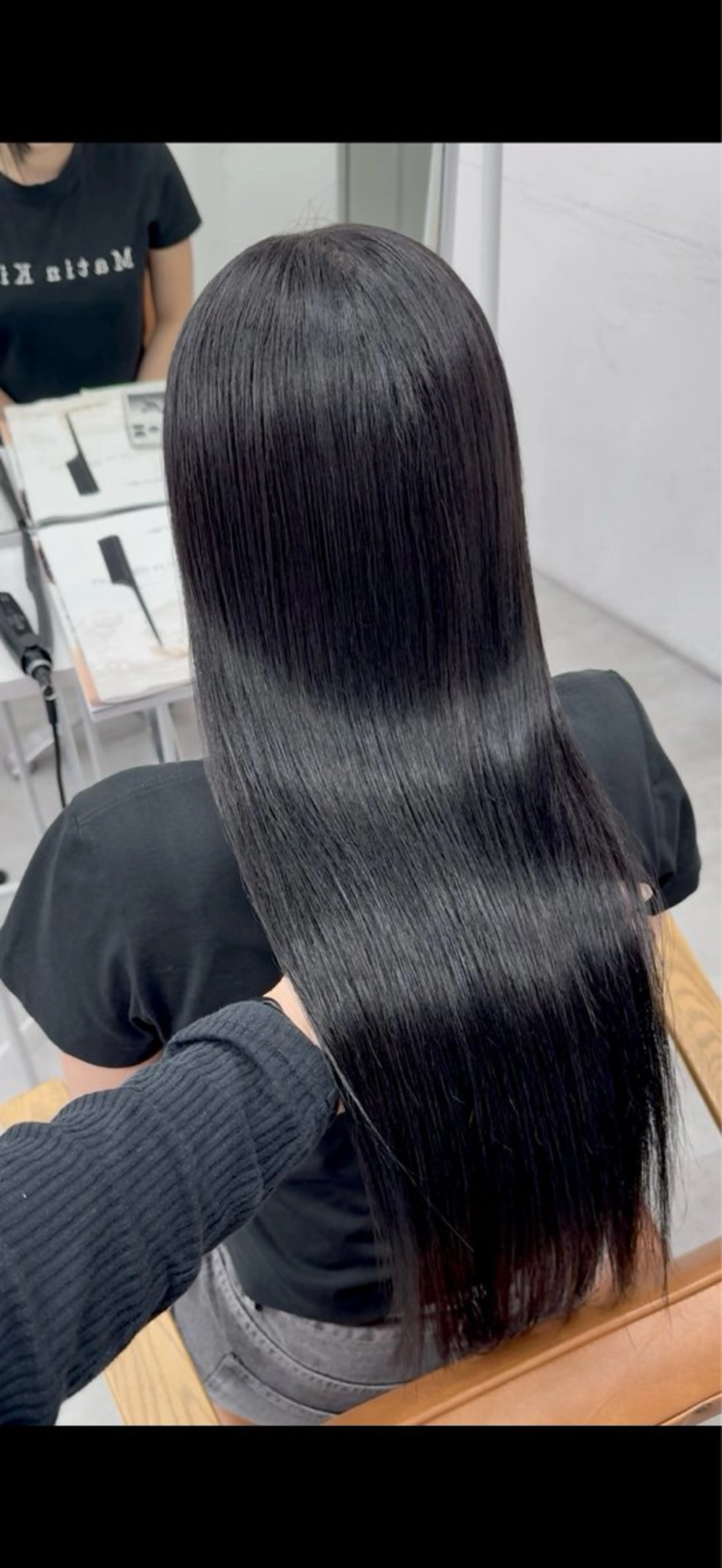 ロング ヘアカラー トリートメント 髪質改善/グレージュ サラサ🩶ᩚのヘアスタイル