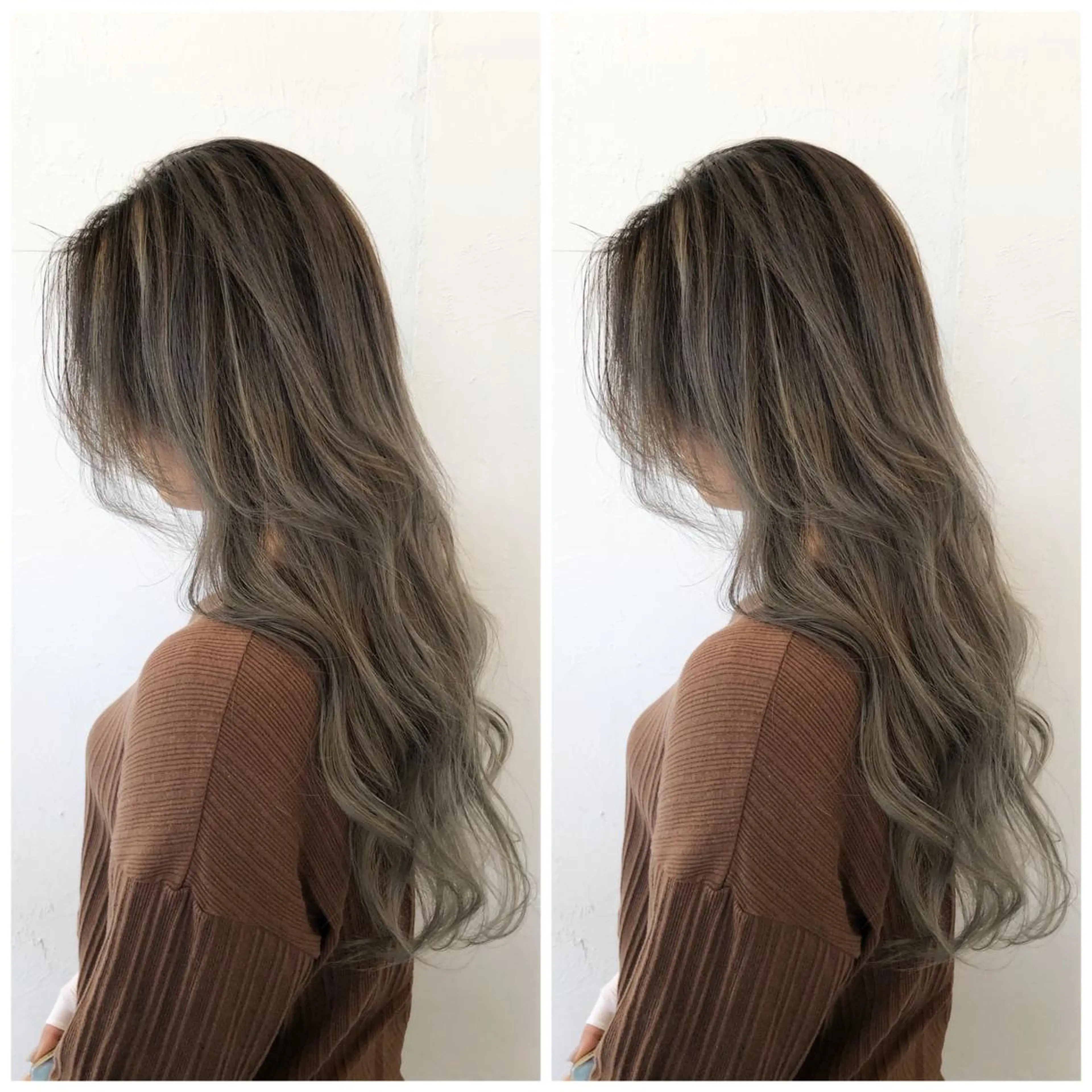 ロング カラー バレイヤージュ グレージュ レイヤーカット カット ヘアカラー トリートメント バレイヤージュカラー 特化美容師✨星皓太のヘアスタイル