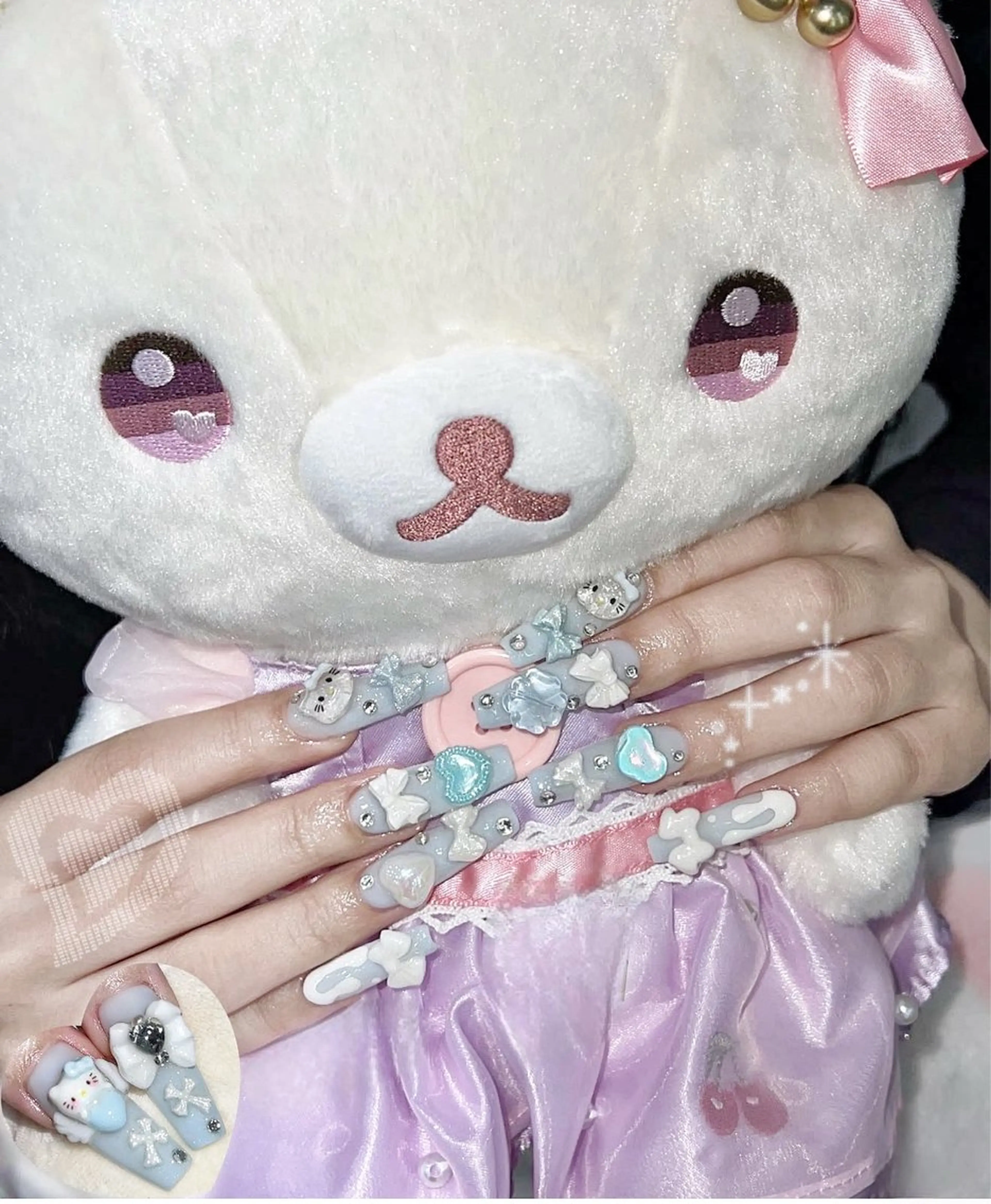 ネイル アニマル柄 オーロラネイル チークネイル フラッシュネイル ジェルネイル ハンドネイル Lyna Nailのネイルデザイン