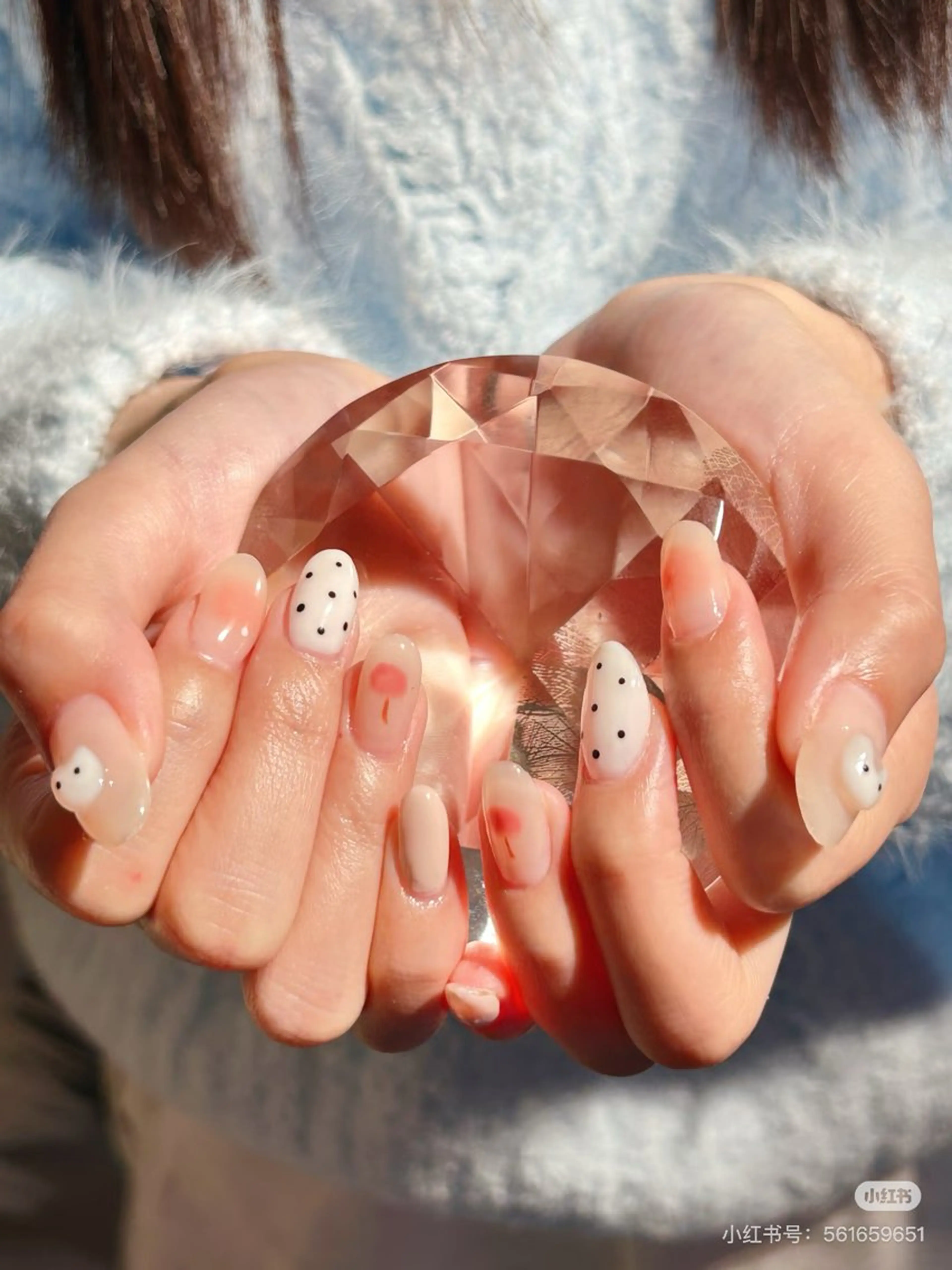 ネイル 成人式 フラッシュネイル ガーリー 韓国ネイル マグネットネイル リボン、ガーリー パーツ放題専門店のネイルデザイン