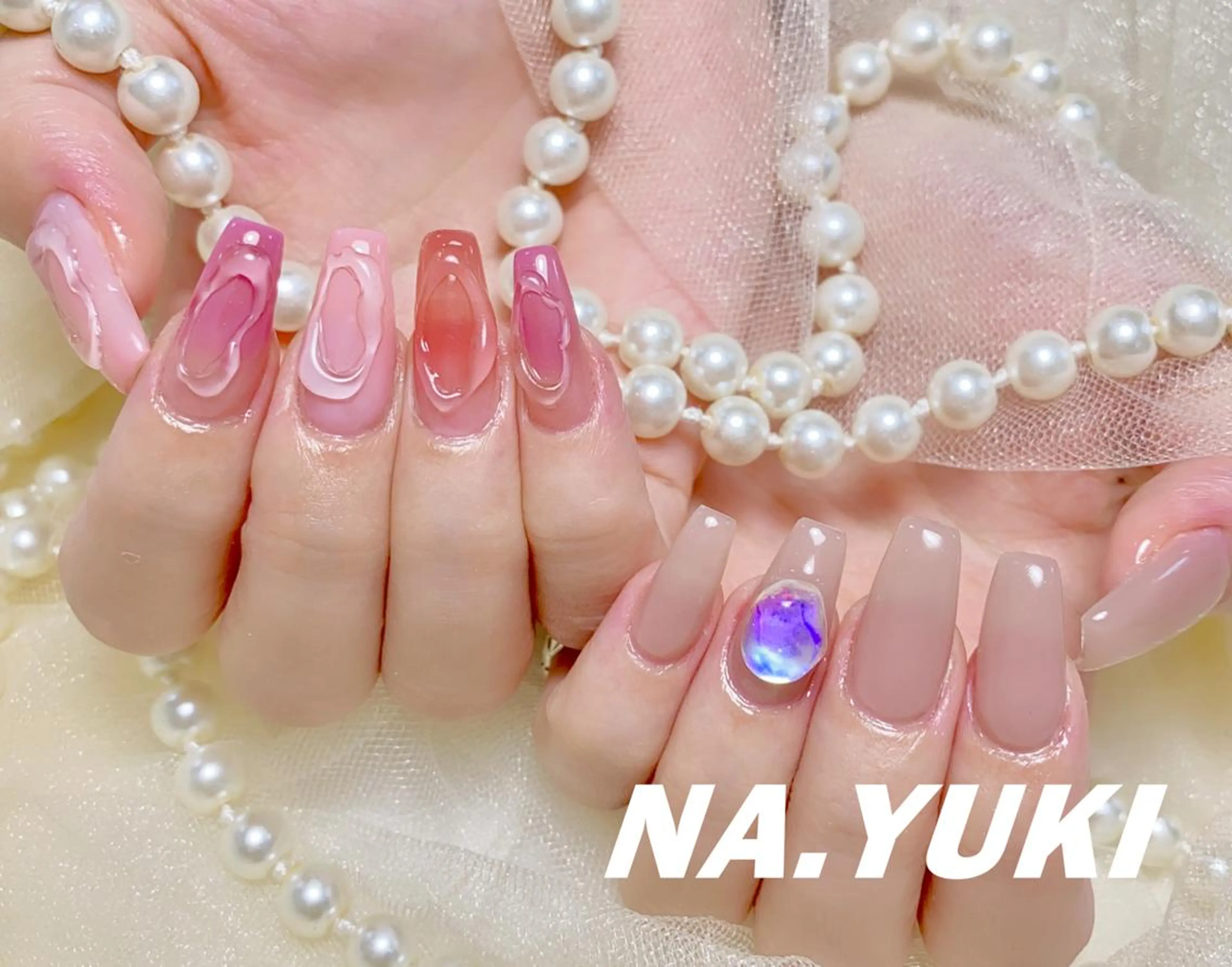 ネイル ハンドネイル ハンドケア 🌷 Mooning 🌷のネイルデザイン