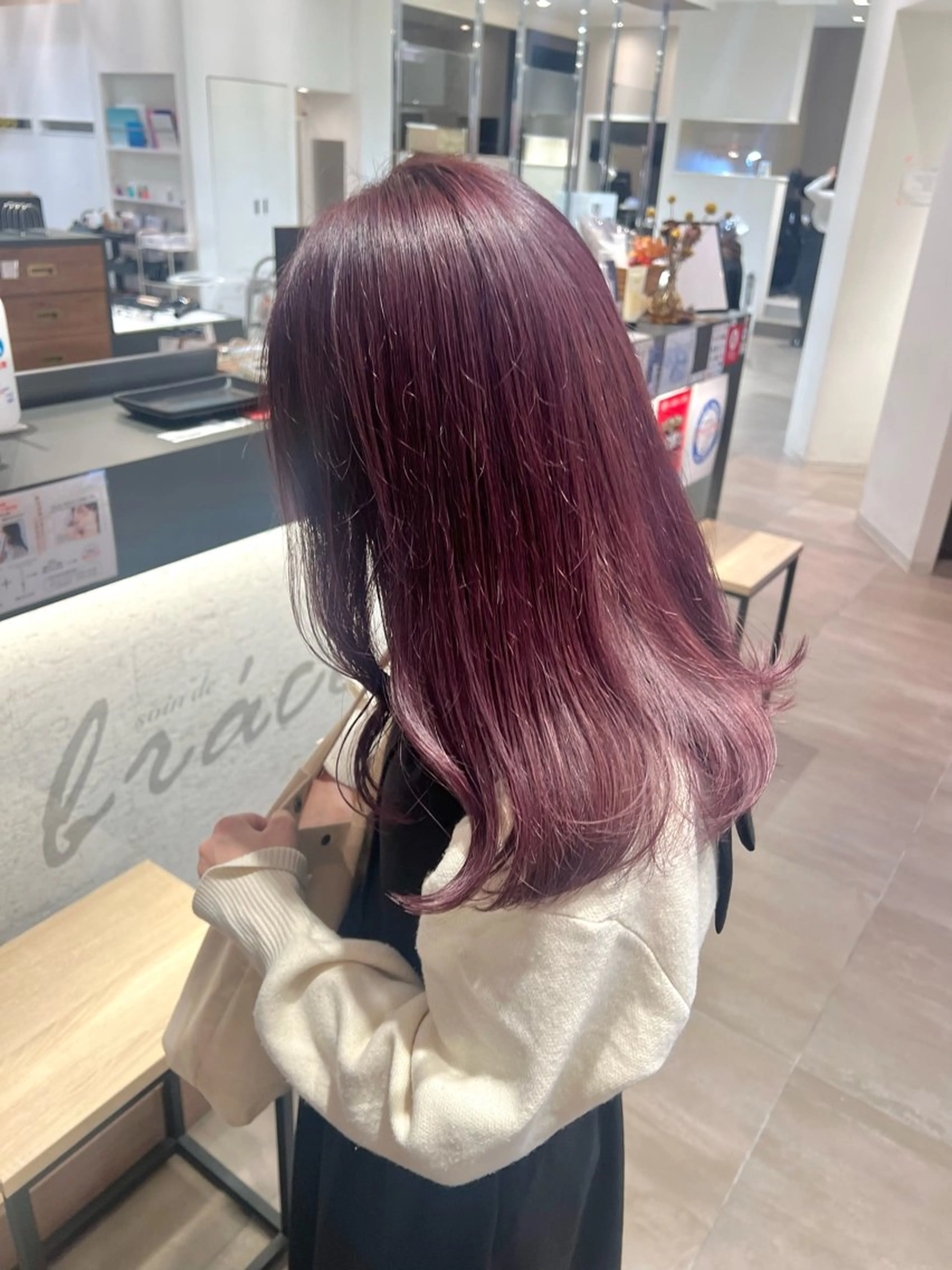 ミディアム カラー ラベンダーカラー ラベンダーピンク ピンクカラー ヘアカラー トリートメント 🎀🕊RION 🩰のヘアスタイル