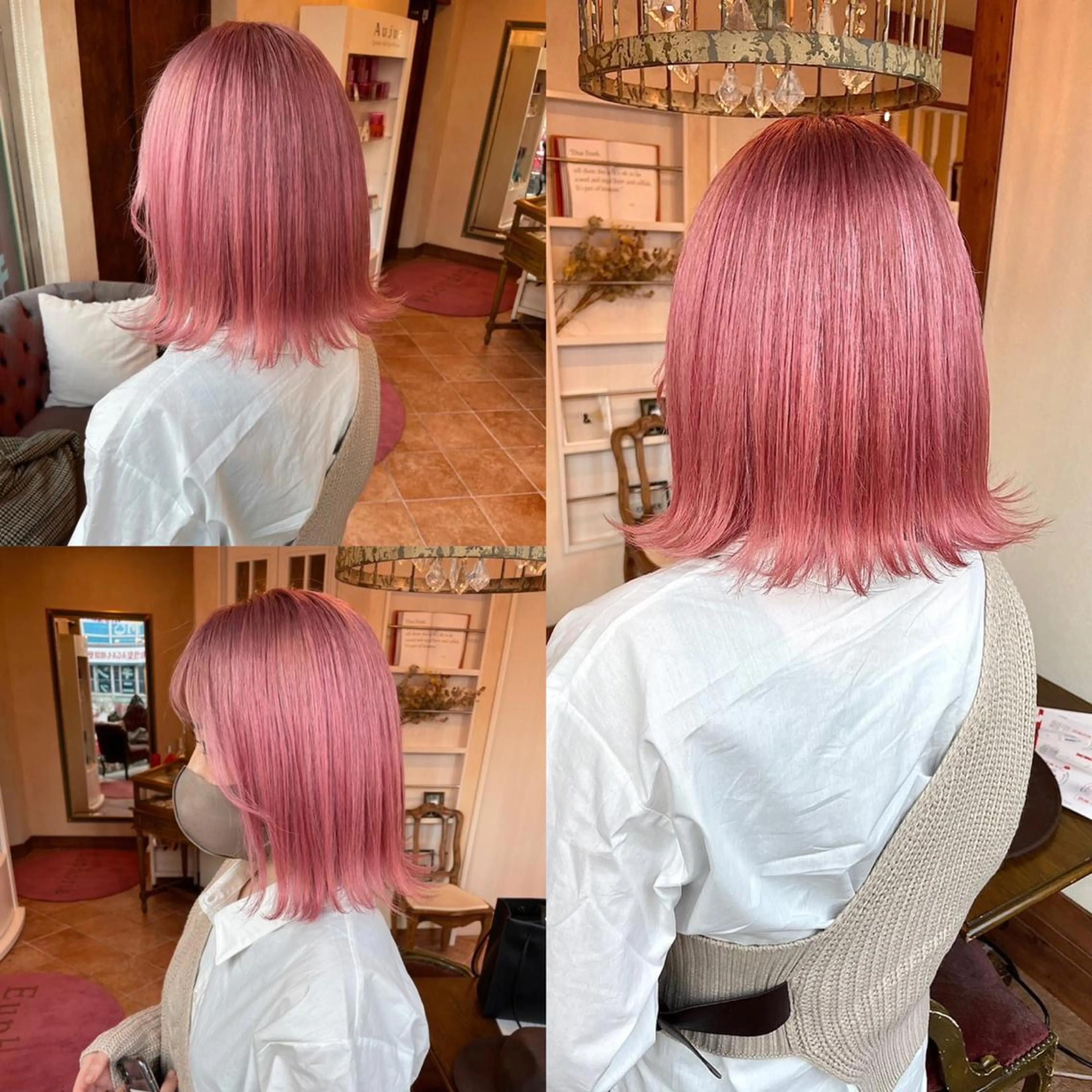 セミロング カラー 韓国ハッシュカット/ 新宿/髪質改善/岡崎のヘアスタイル