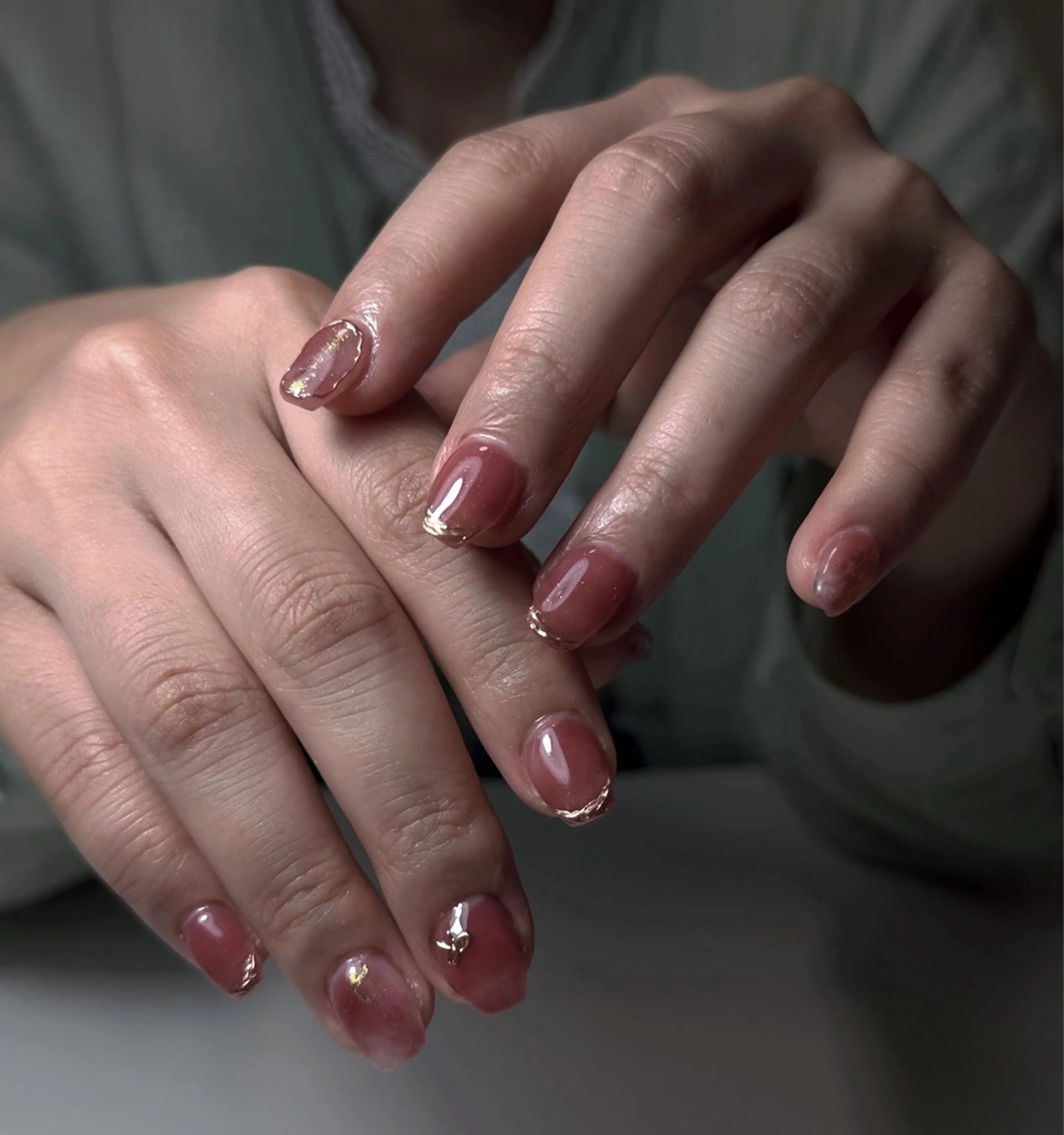 ネイル 長さ出し ネイルチップ ハンドネイル Luna nailsのネイルデザイン
