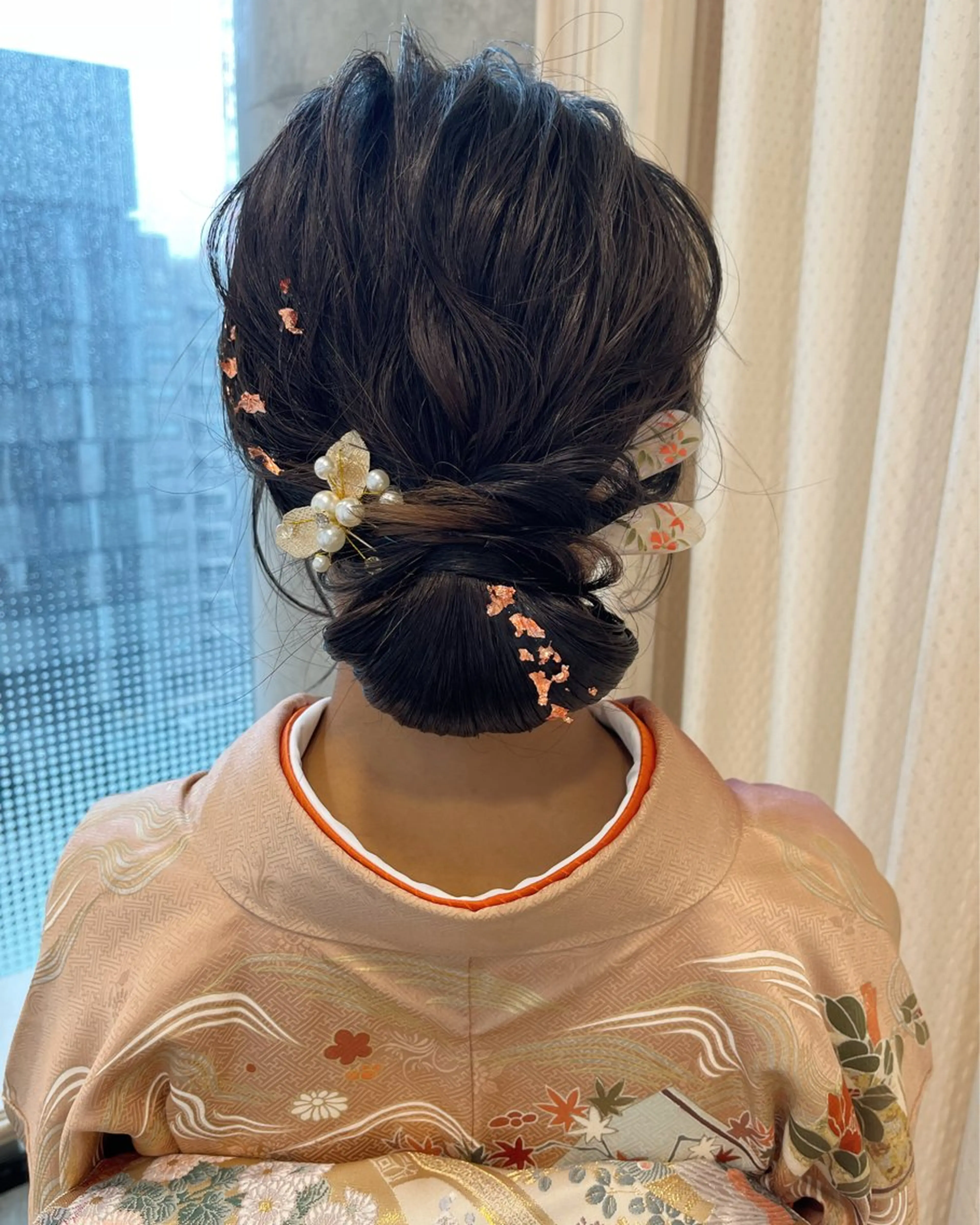 ヘアアレンジ 着物ヘア 結婚式・ブライダル ヘアセット ヘアアレンジ｜ 柔らかカラー｜🥥のその他イメージ
