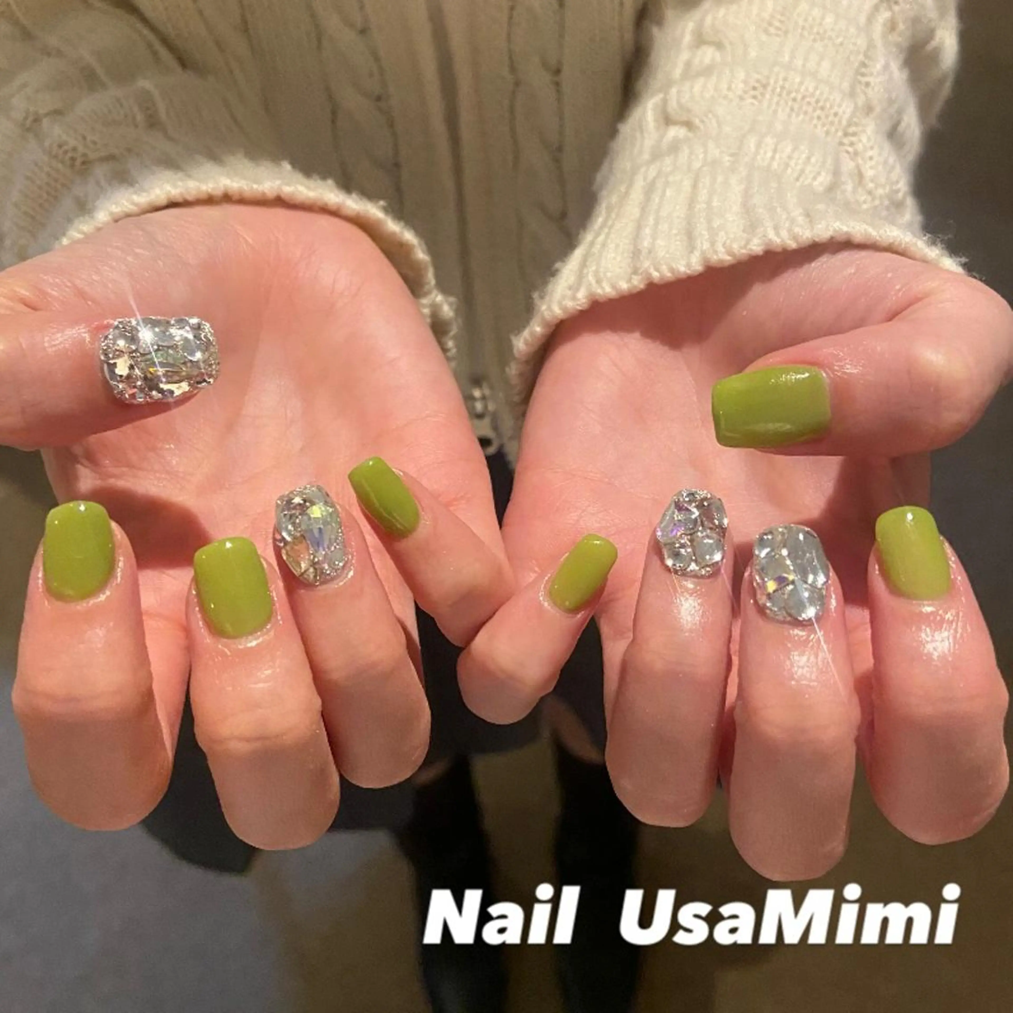 ネイル クリアネイル フットネイル ジェルネイル マグネットネイル 持ち込み 本町ネイルNail UsaMimiのネイルデザイン