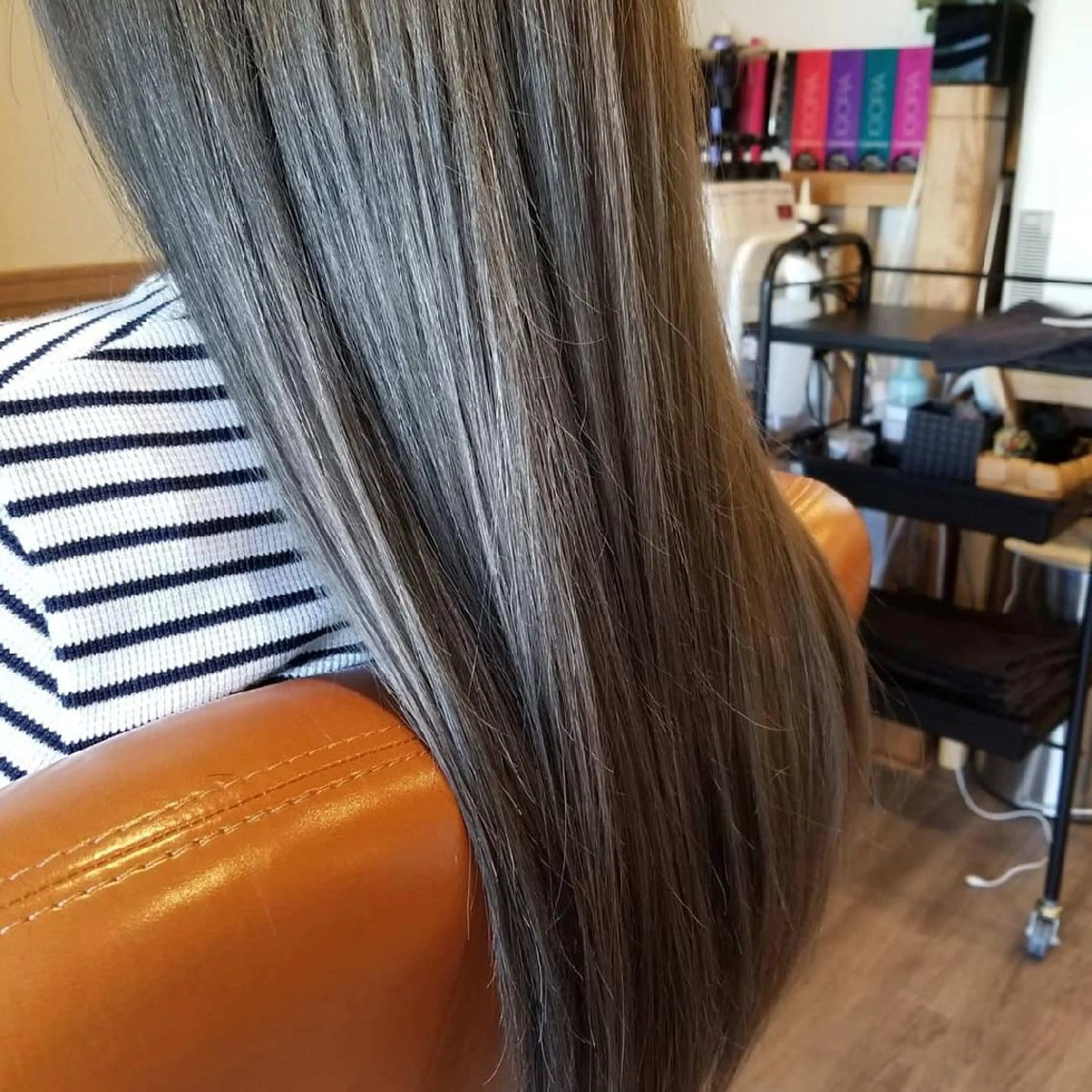 ロング カラー アディクシーカラー バレイヤージュ 外国人風カラー レイヤーカット トリートメント spa hair  ark 富井直美のヘアスタイル