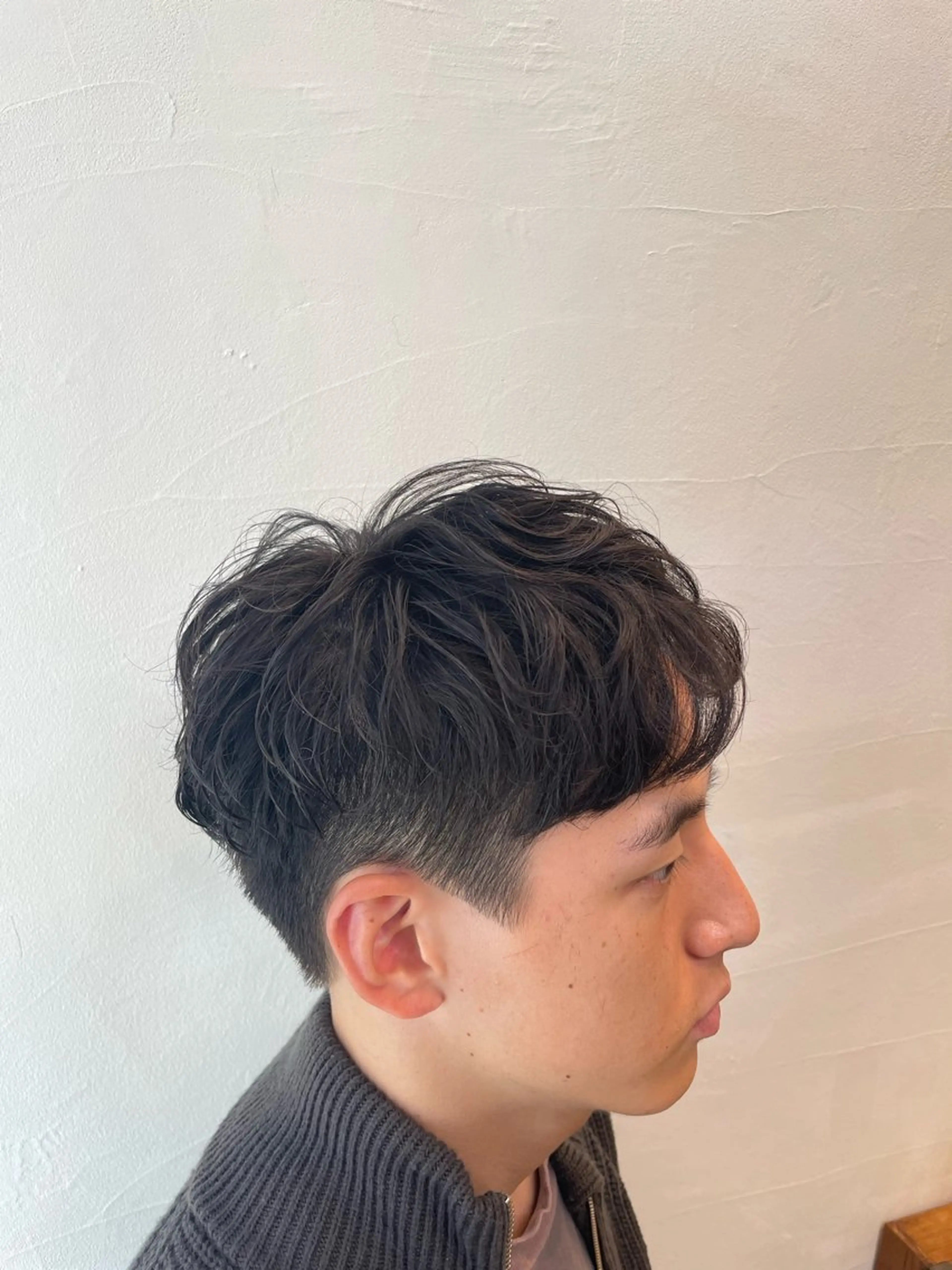 パーマ メンズ センターパート カット パーマ 吉祥寺/ショート/ ボブ/トナミのヘアスタイル
