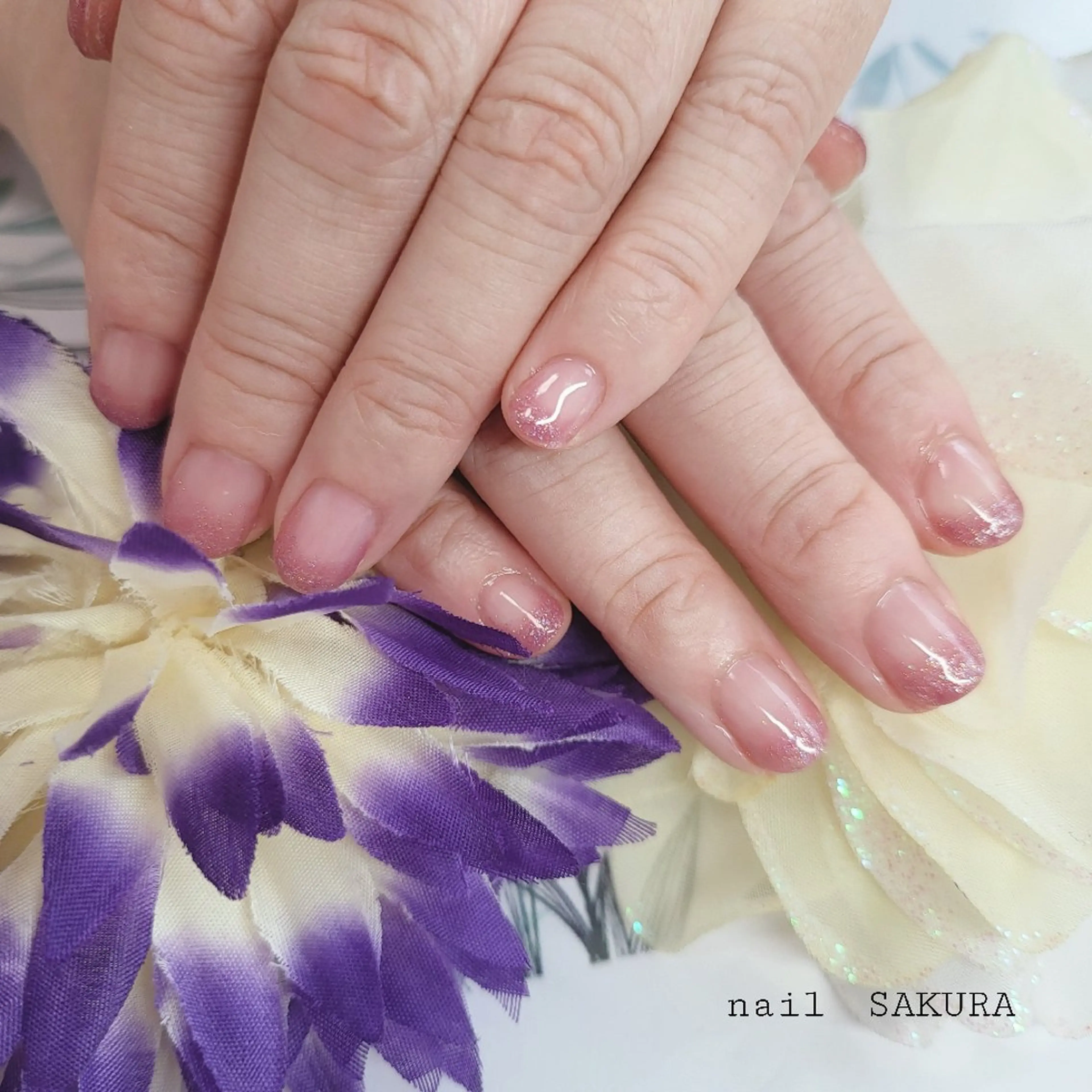 ネイル グラデーション ピンク nailSAKURA 🌸爪の美容室のネイルデザイン