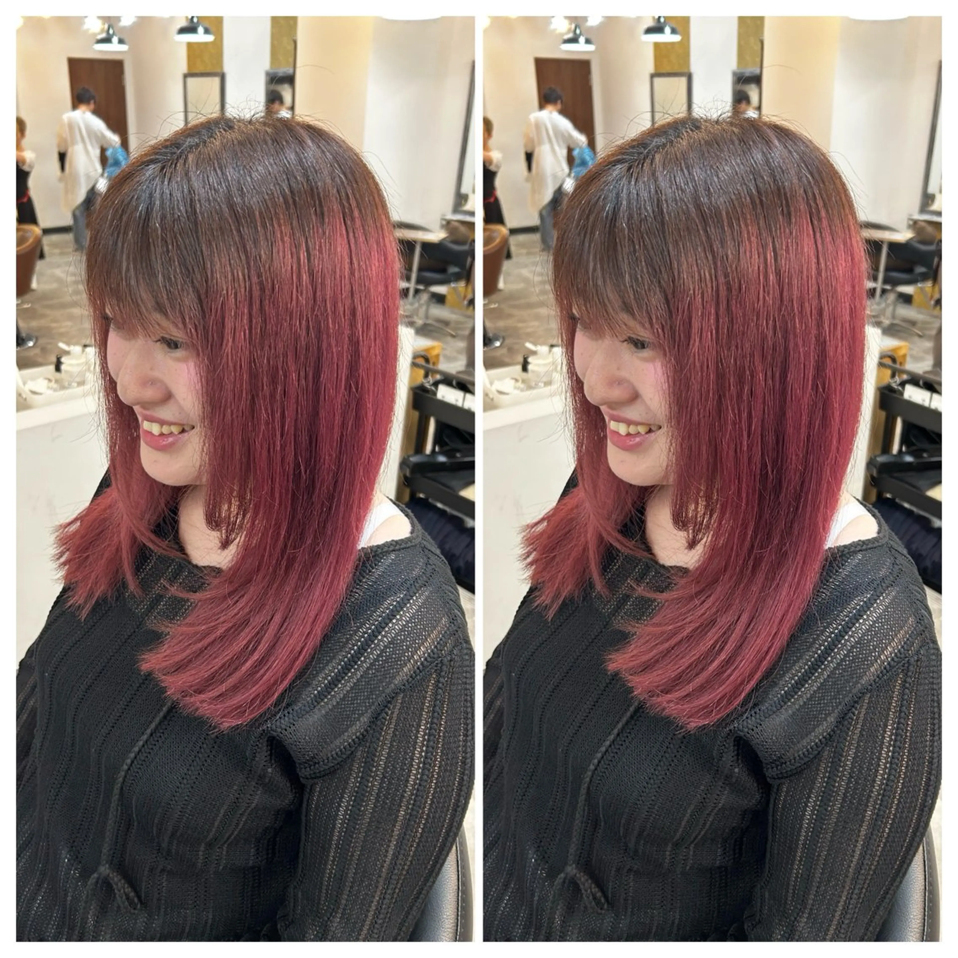 ミディアム カットモデル無料🧸 レディースeri︎✿のヘアスタイル