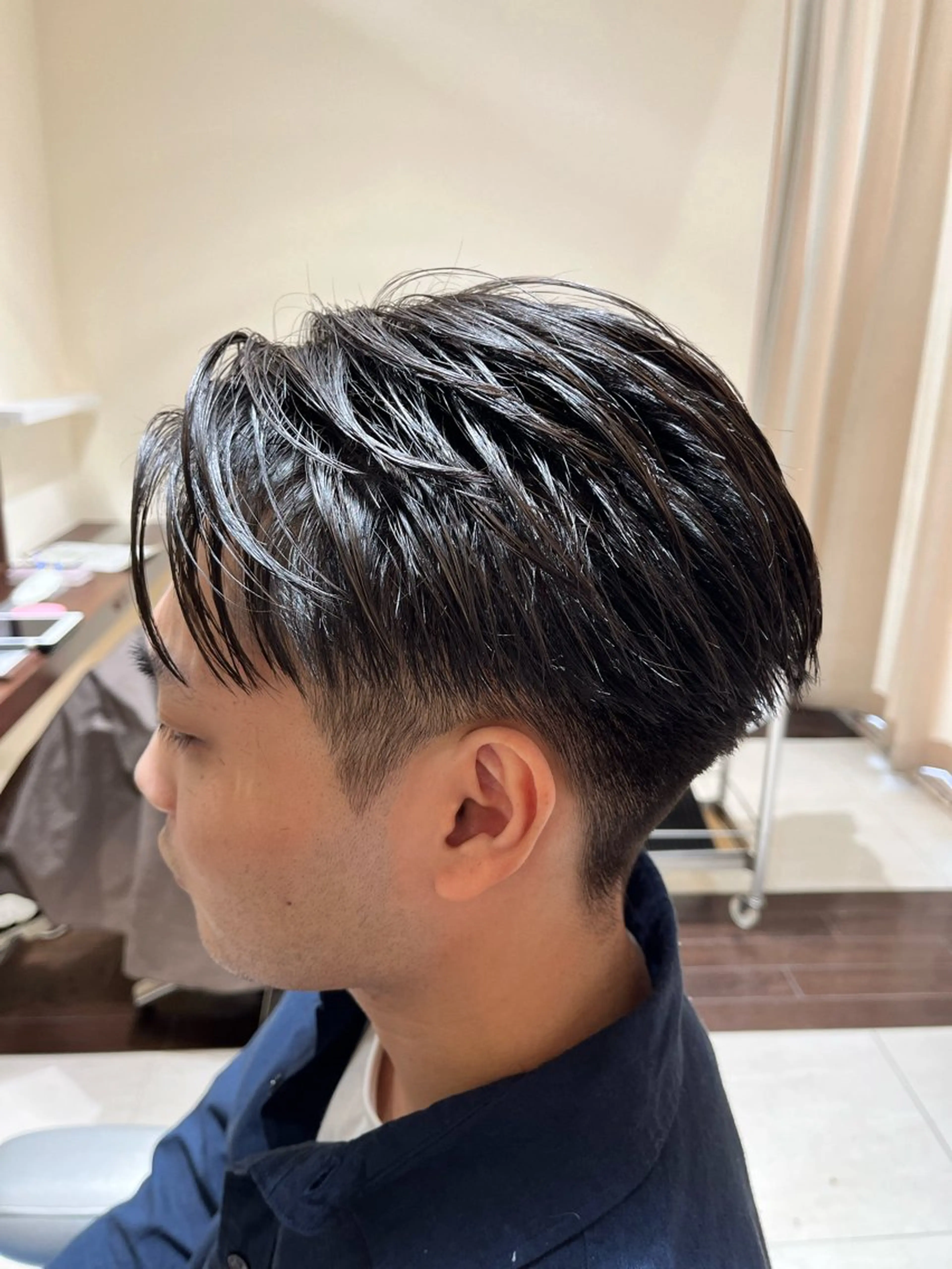 ショート メンズ センターパート AROH  men's cut&men's perm 船橋店所属・🧊メンズ特化🧊 高木航希のヘアスタイル