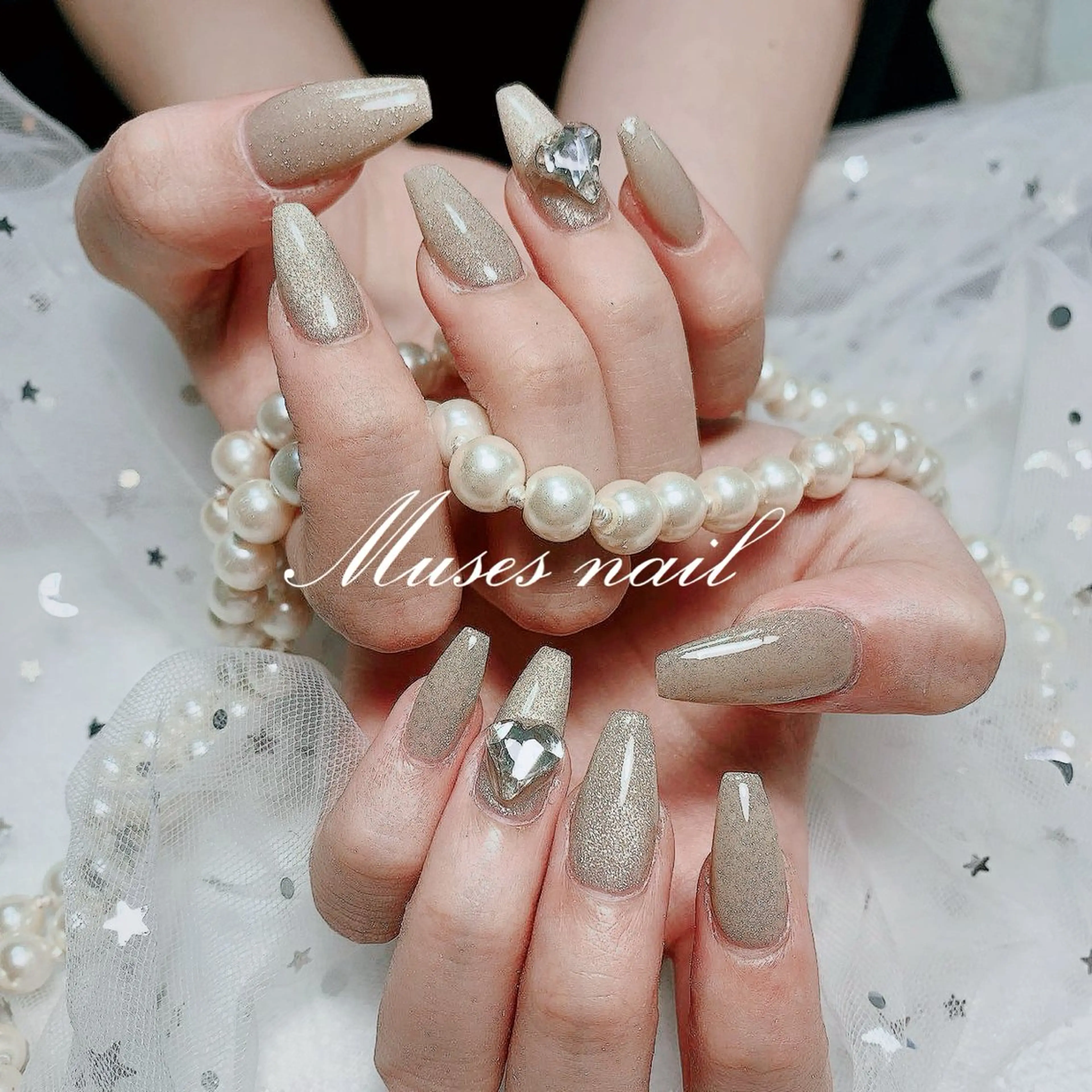 ネイル オーロラネイル チークネイル 長さ出し フレンチネイル ジェルネイル MUSES  NAIL  SALON所属・MUSES ネイルのネイルデザイン