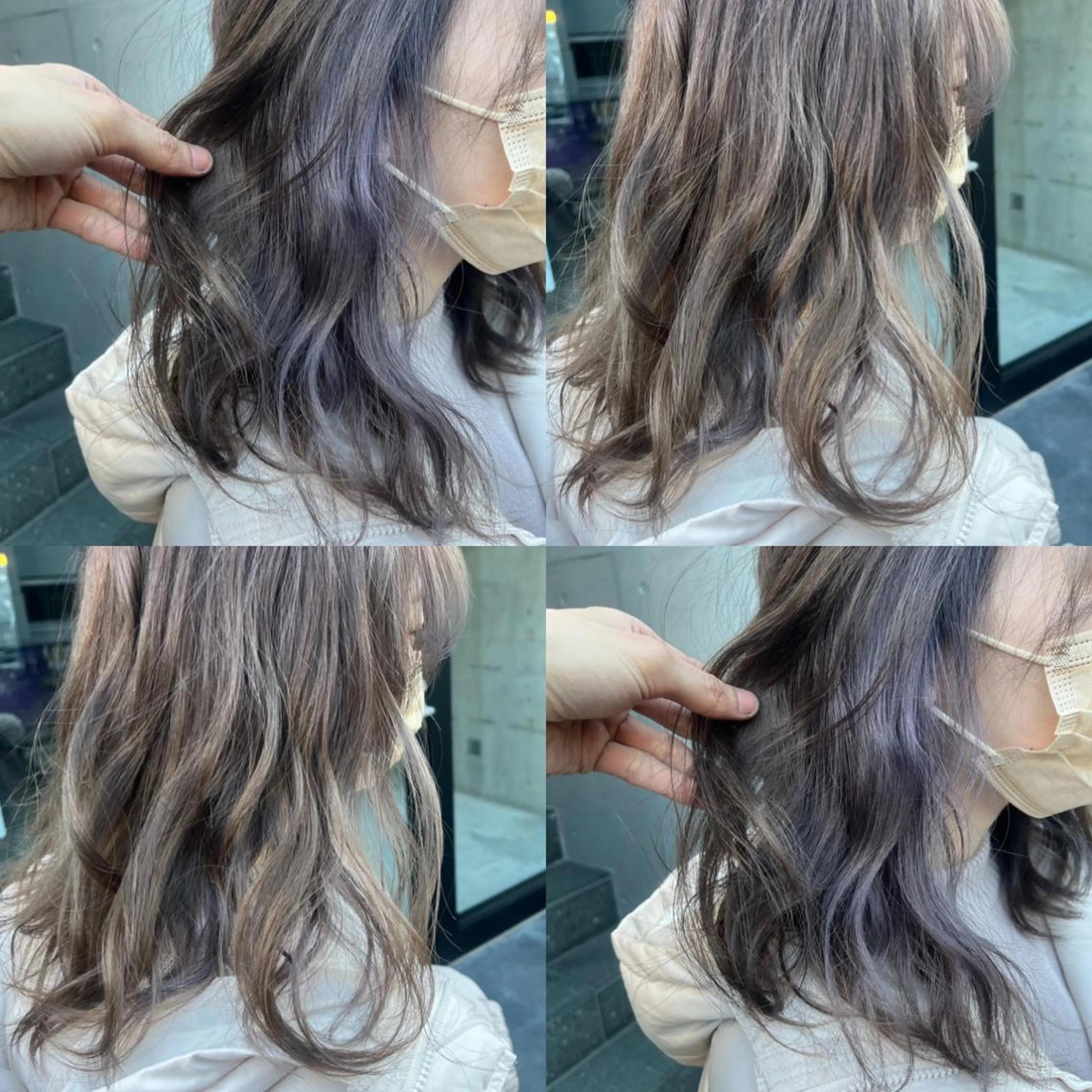 セミロング カラー ベージュカラー ブリーチ ホワイトベージュ カット ヘアカラー トリートメント 原宿サロン代表 デザインカラー伊藤卓のヘアスタイル
