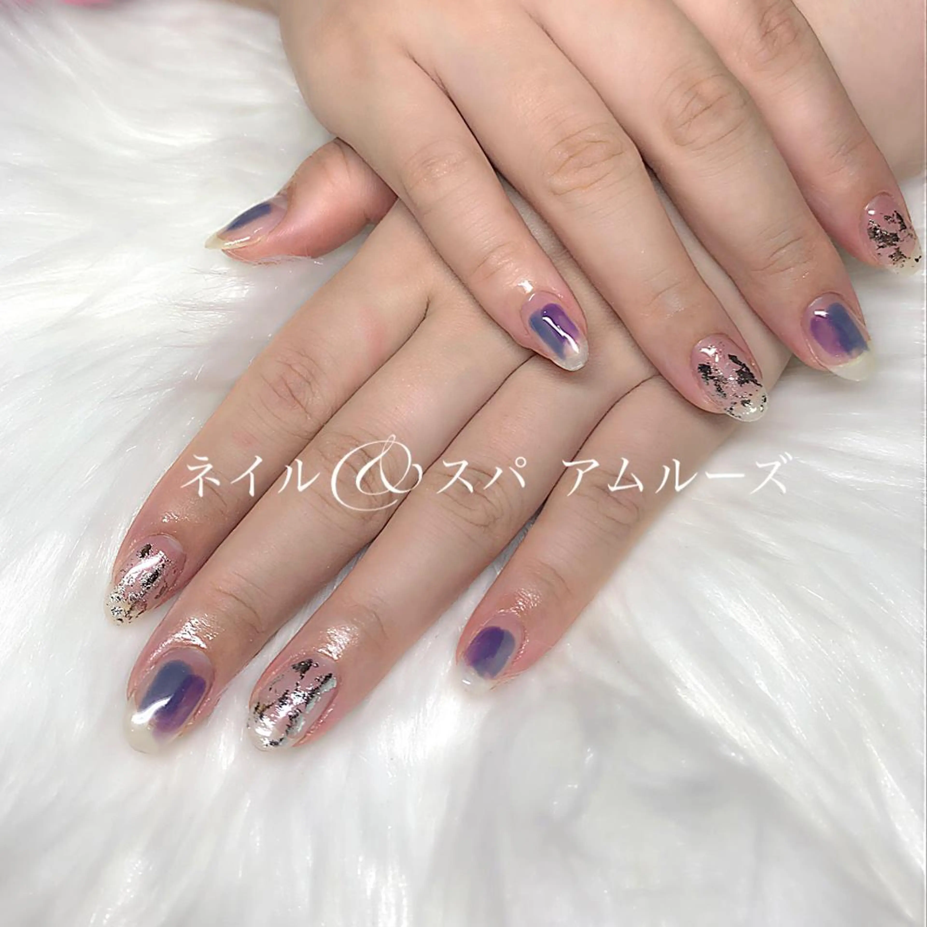 ネイル アートネイル クリアネイル ニュアンスネイル オフィスネイル シンプルネイル Amoureuse KARENのネイルデザイン