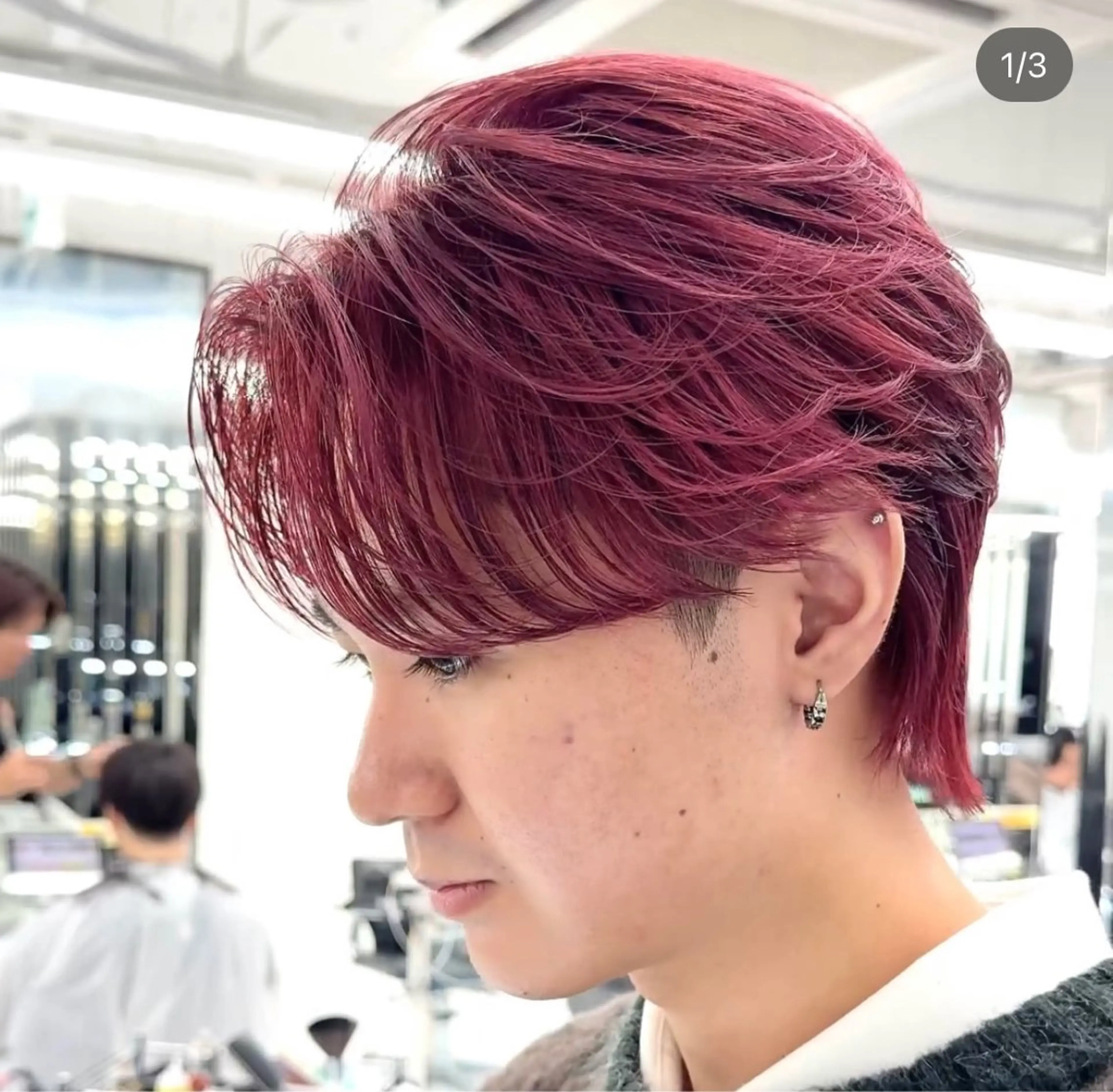 ミディアム ヘアカラー トリートメント ヘアセット ⭐️メンズ特化⭐️ パーマ　カラーのヘアスタイル