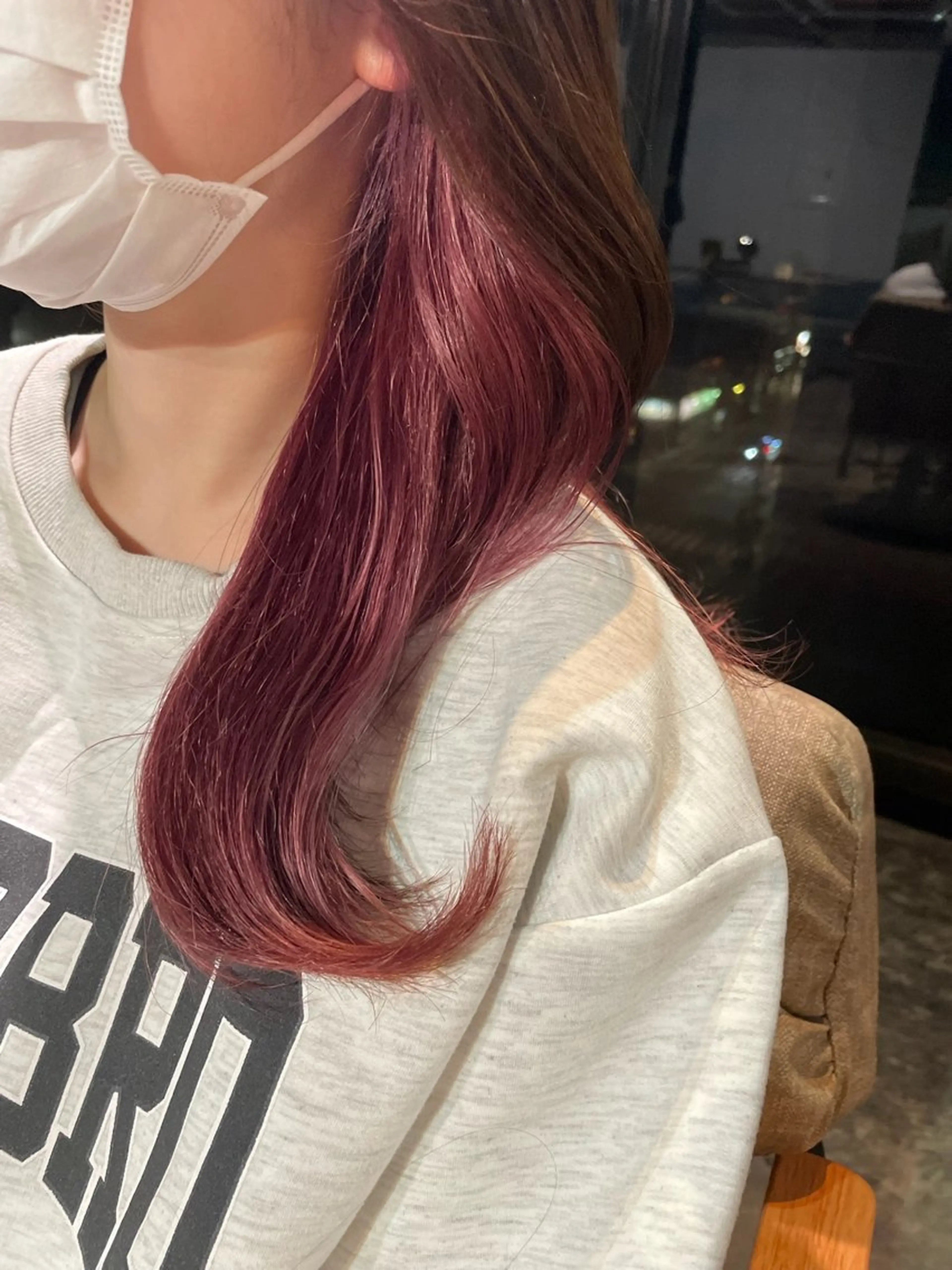 ミディアム カラー ミディアムパーマ バレイヤージュ ブリーチ ケアブリーチ ダブルカラー ヘアカラー トリートメント Lulu 公式/すすきの/大通のヘアスタイル