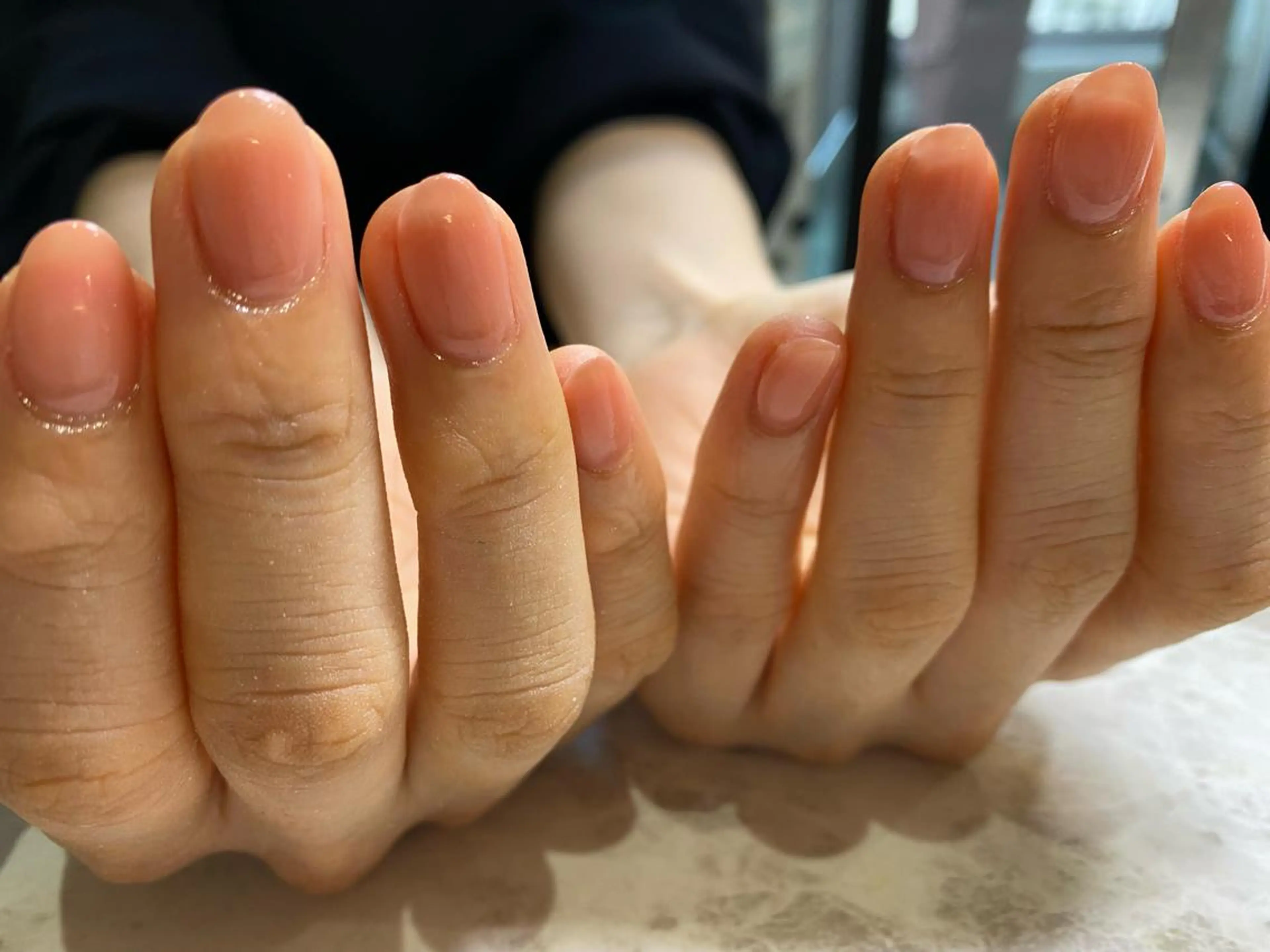 ネイル ジェルネイル ワンカラーネイル パラジェル mieux IZUMiのネイルデザイン