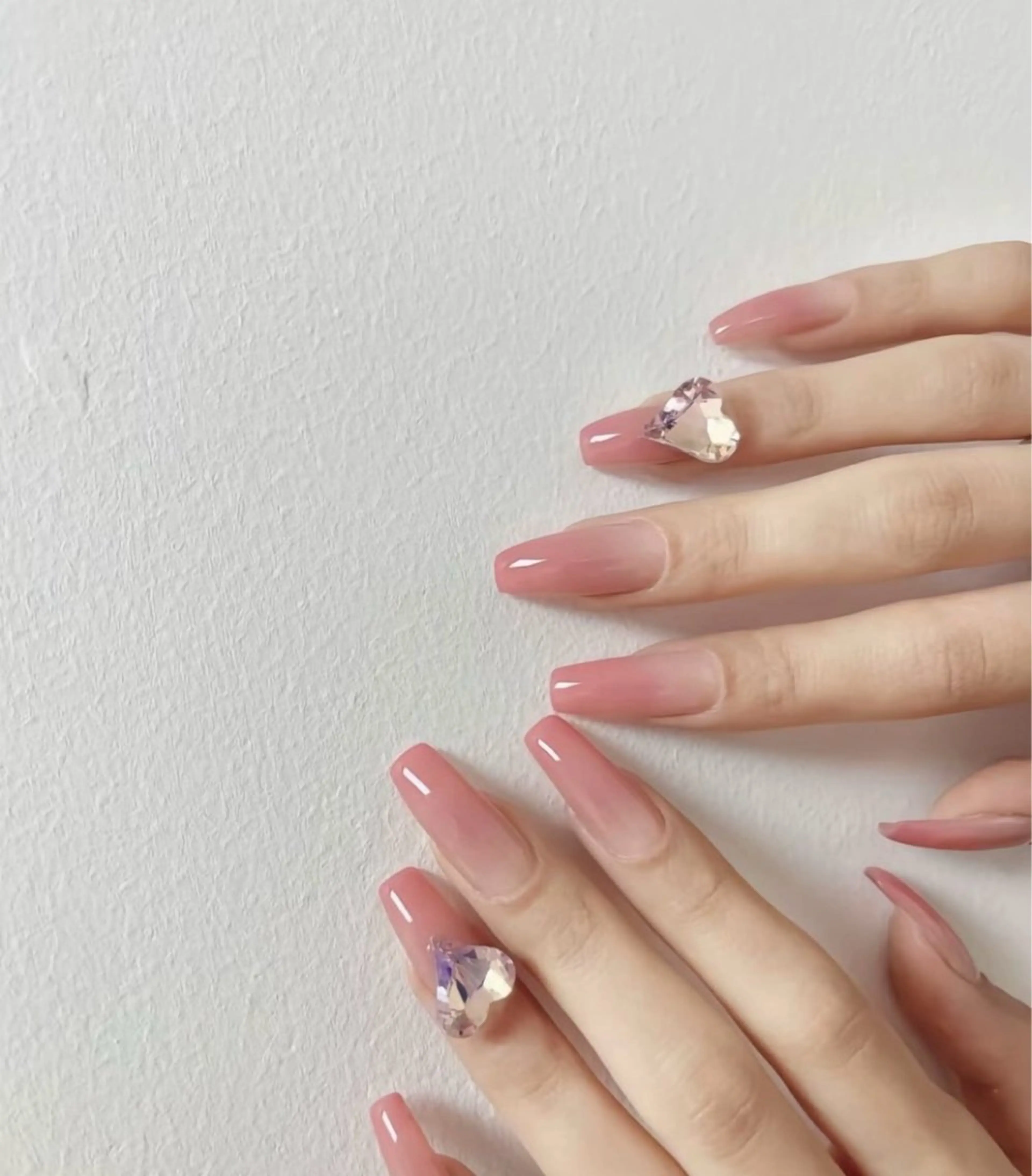 ネイル ジェルネイル グラデーション 韓国ネイル ロングネイル パラジェル ハンドネイル MEO NAILのネイルデザイン