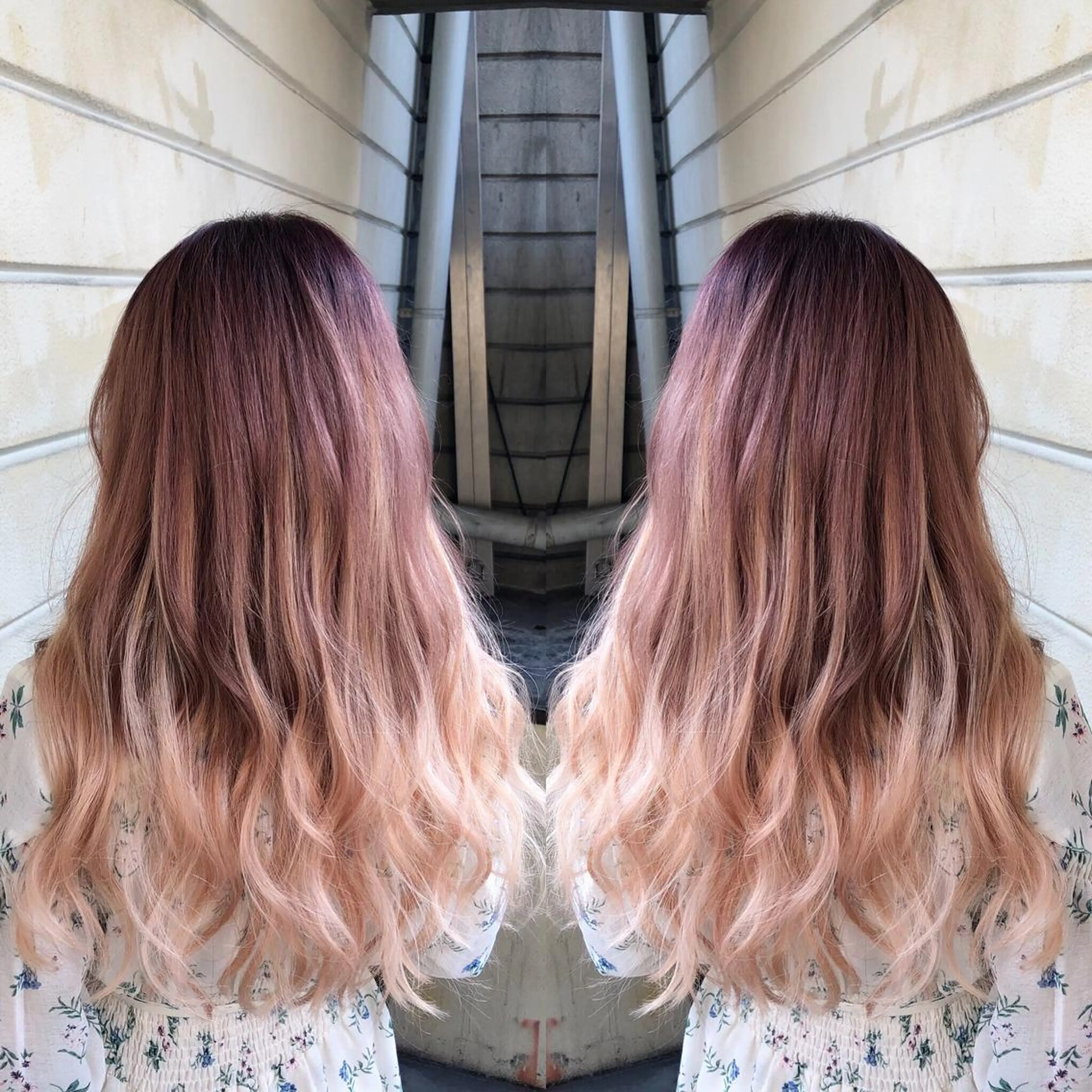 ロング カラー kr2s アメ村のヘアスタイル
