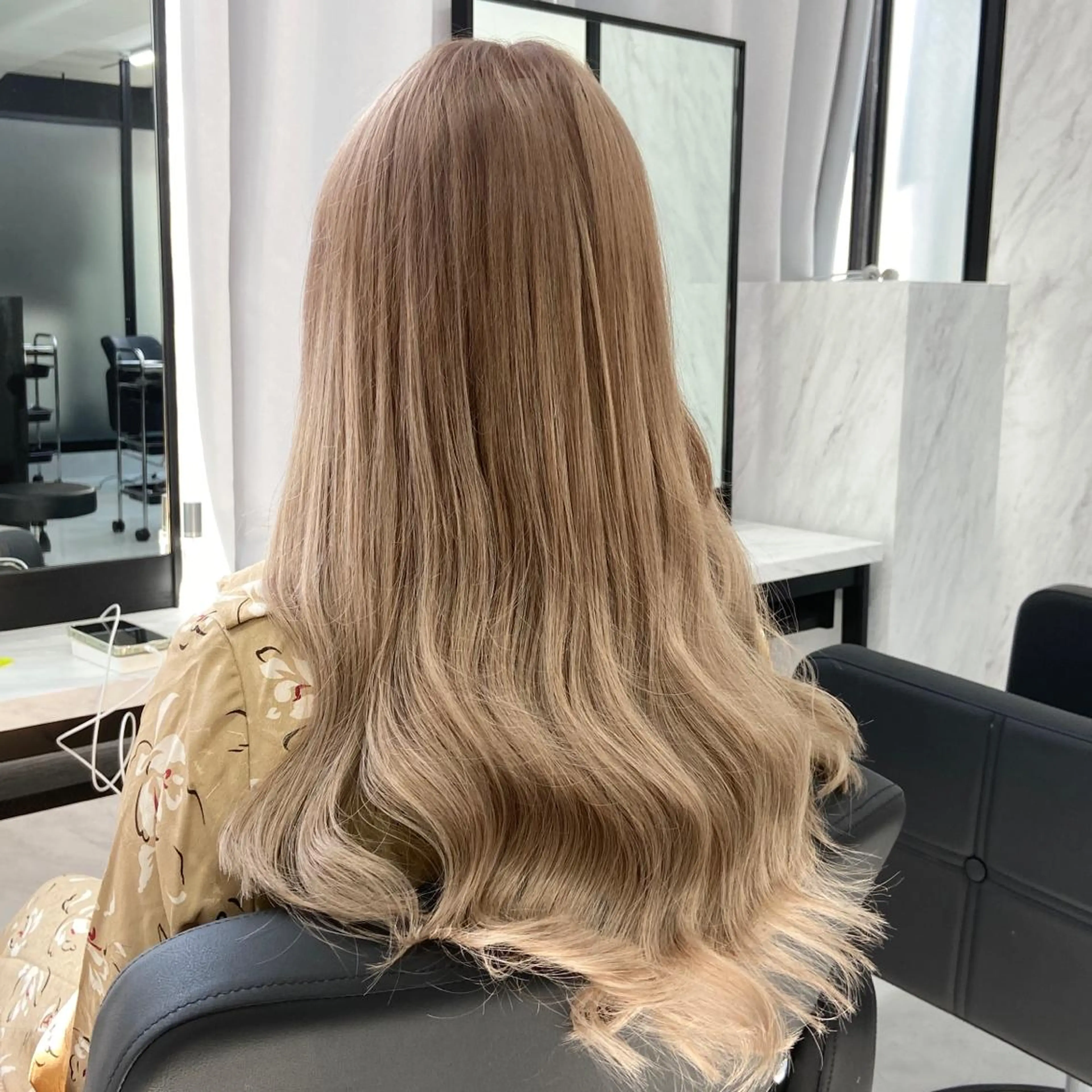 ロング カラー ハイトーンカラー ミルボンAujua認定サロン Ria  OSAKA 梅田所属・メンズ、エクステ特化 Ryuのヘアスタイル