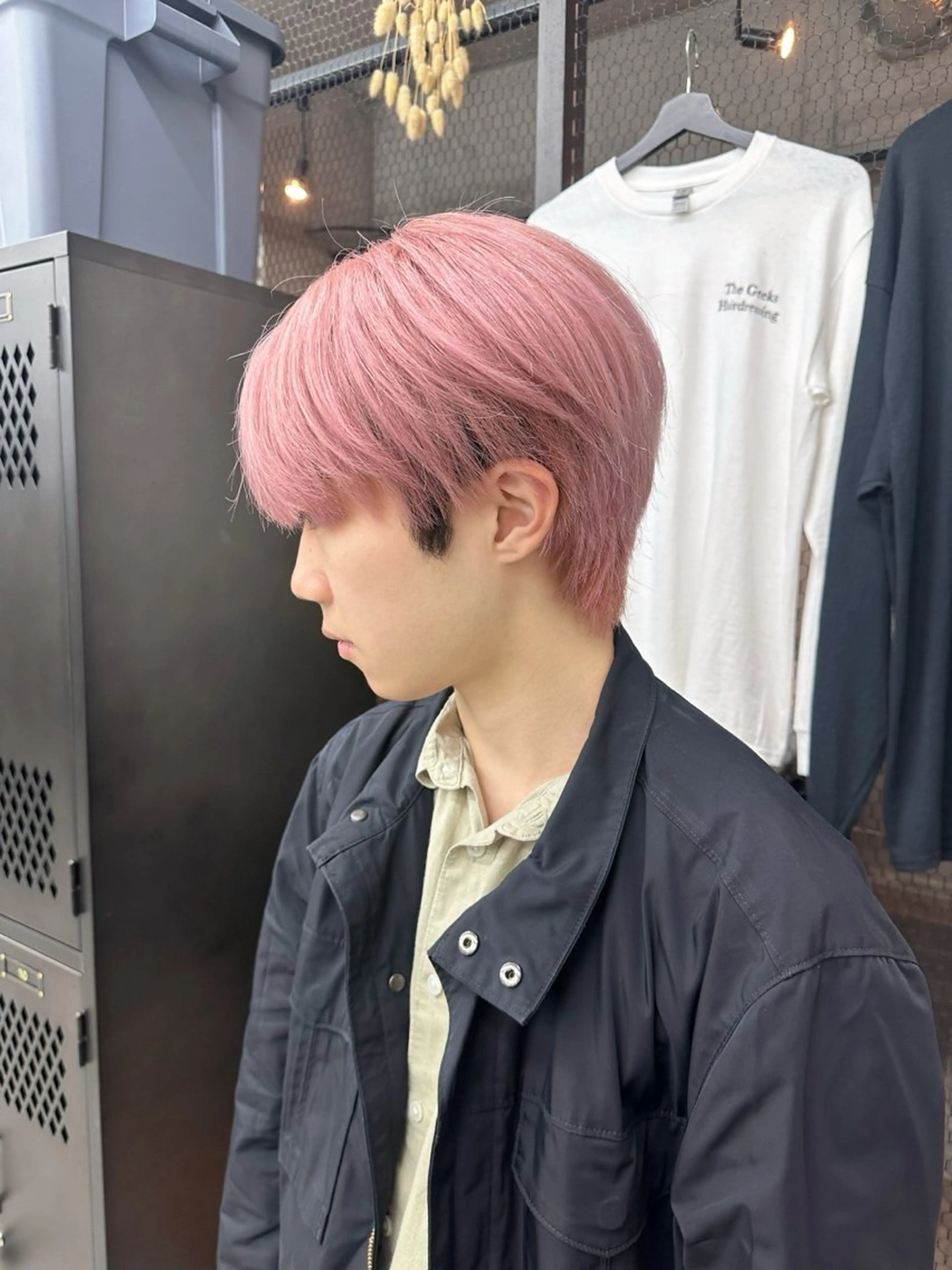 ショート カラー メンズ ピンクカラー ヘアカラー トリートメント メンズ特化 🦋KANOKO🦋のヘアスタイル