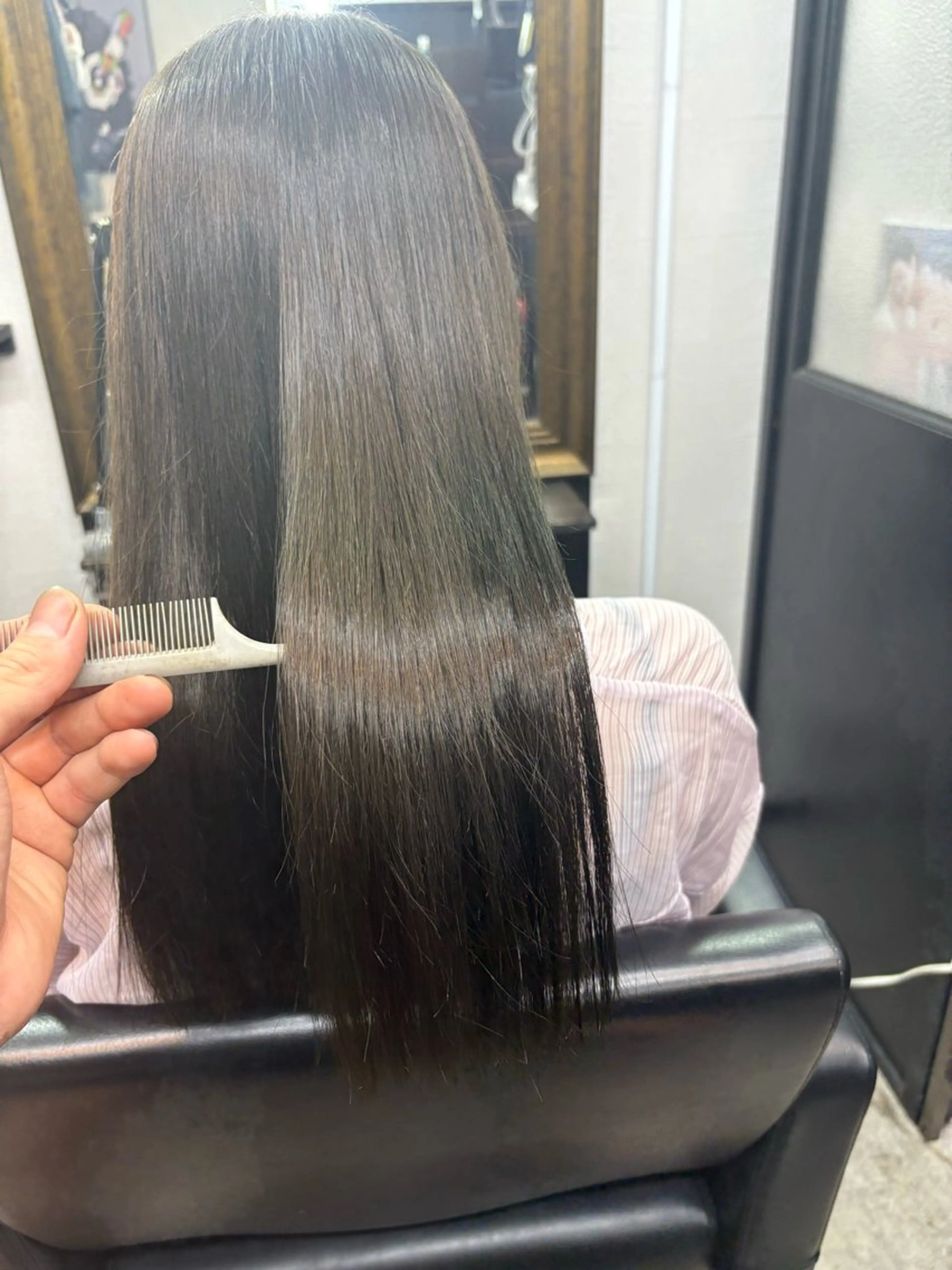 セミロング カット 縮毛矯正 トリートメント ヘアセット ✂︎hiroカットと カラーと縮毛矯正✂︎のヘアスタイル
