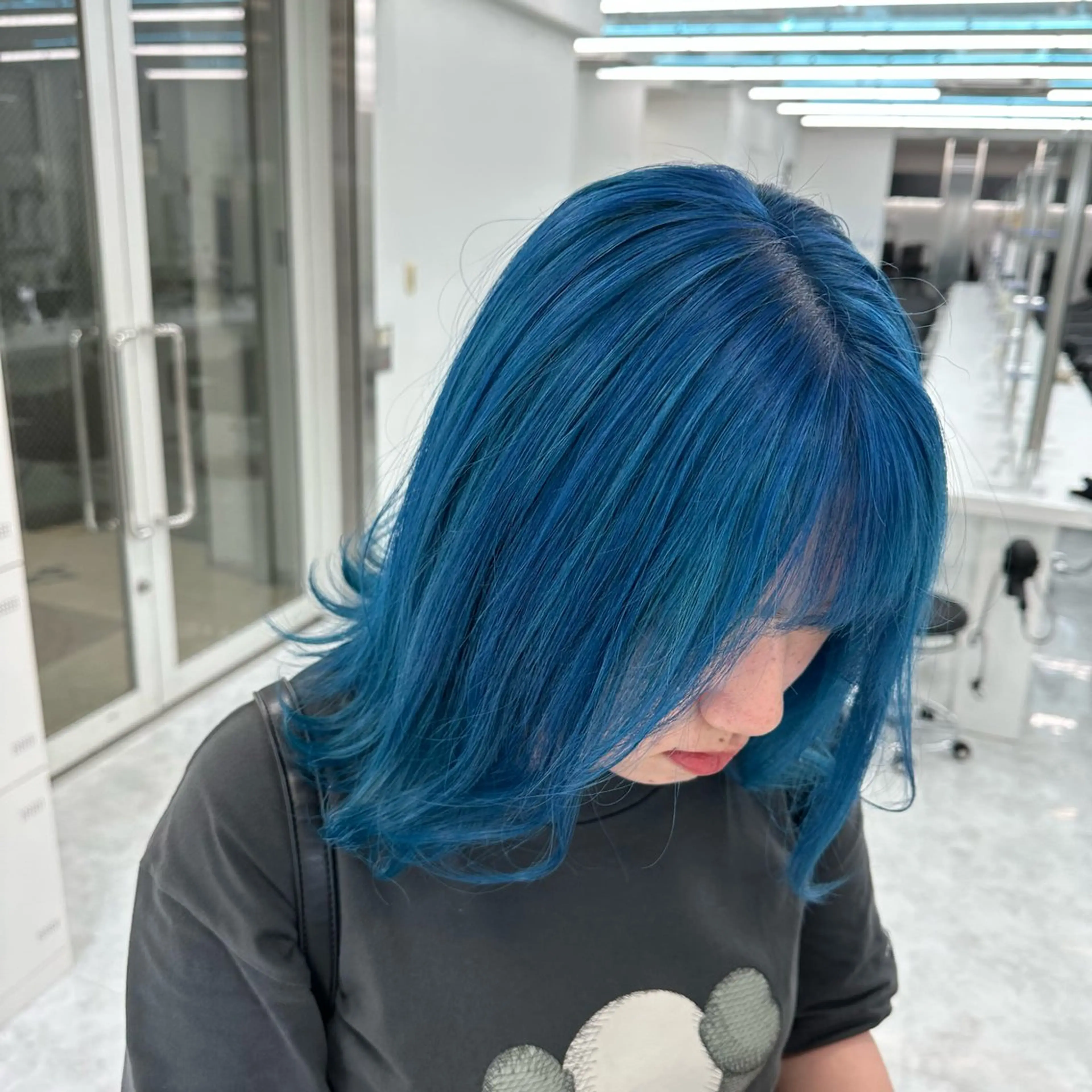 ミディアム カラー ヘアカラー トリートメント ヘッドスパ ヘアセット ダブルカラー 韓国ヘアKYONのヘアスタイル