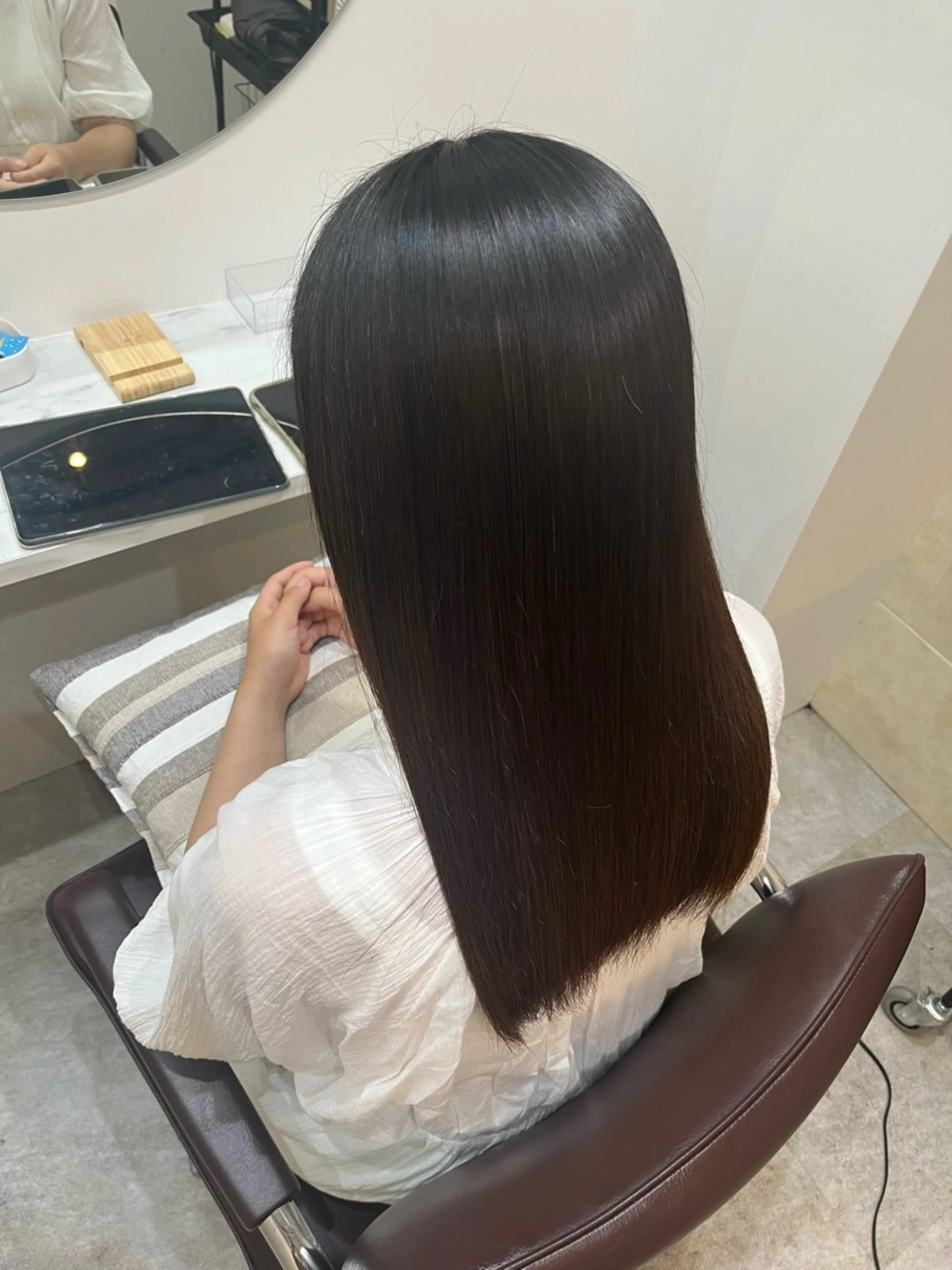 ロング カット ヘアカラー トリートメント 【髪質改善　艶髪】 布川　莉穂のヘアスタイル