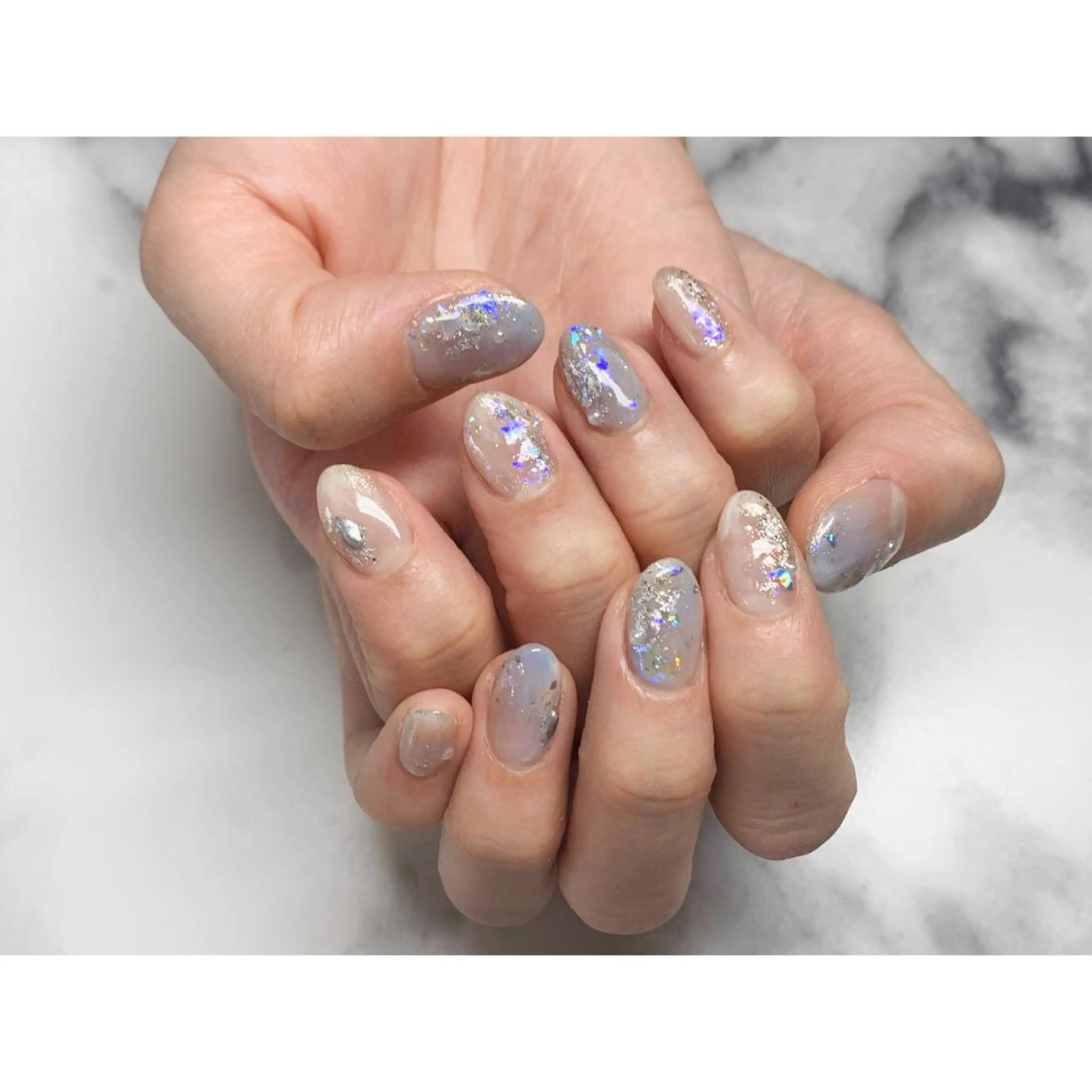 ネイル ブルー nailsalon maluriのネイルデザイン