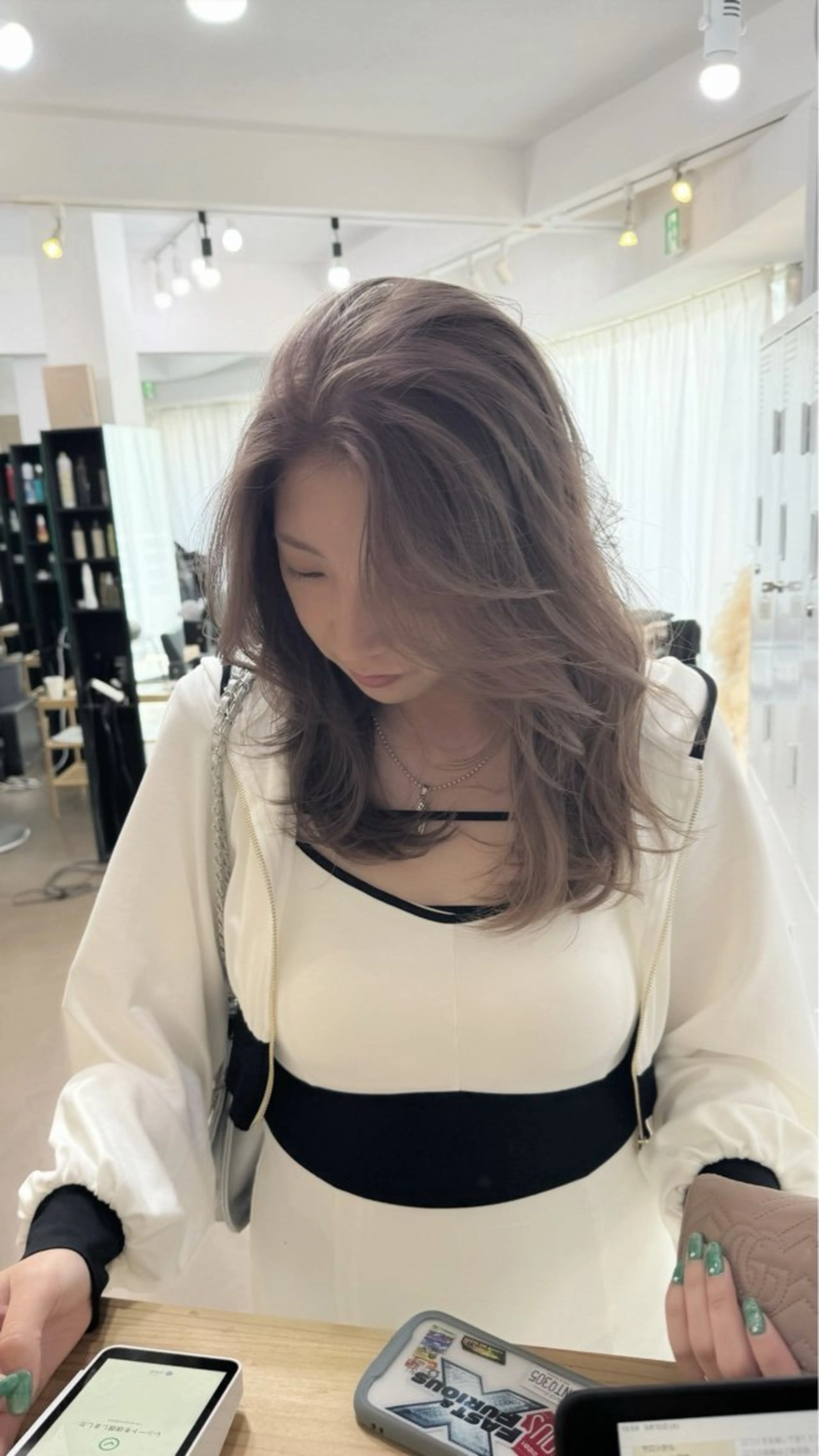 ミディアム カット ヘアカラー トリートメント 🌸ioe岡本/ 日和優真🌸のヘアスタイル