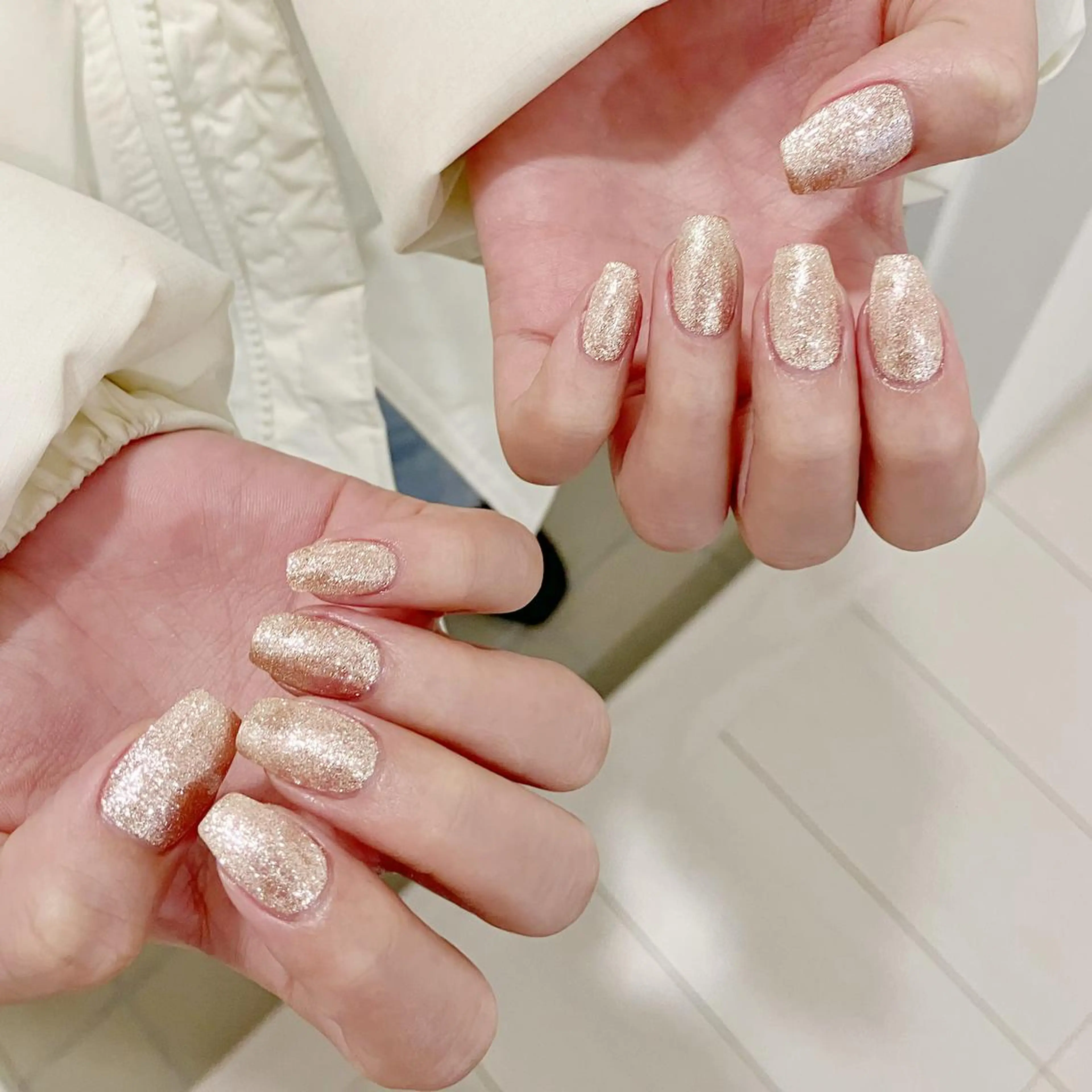 ネイル オーロラネイル フラッシュネイル ジェルネイル 氷ネイル・うるうるネイル キラキラネイル Amour baseのネイルデザイン