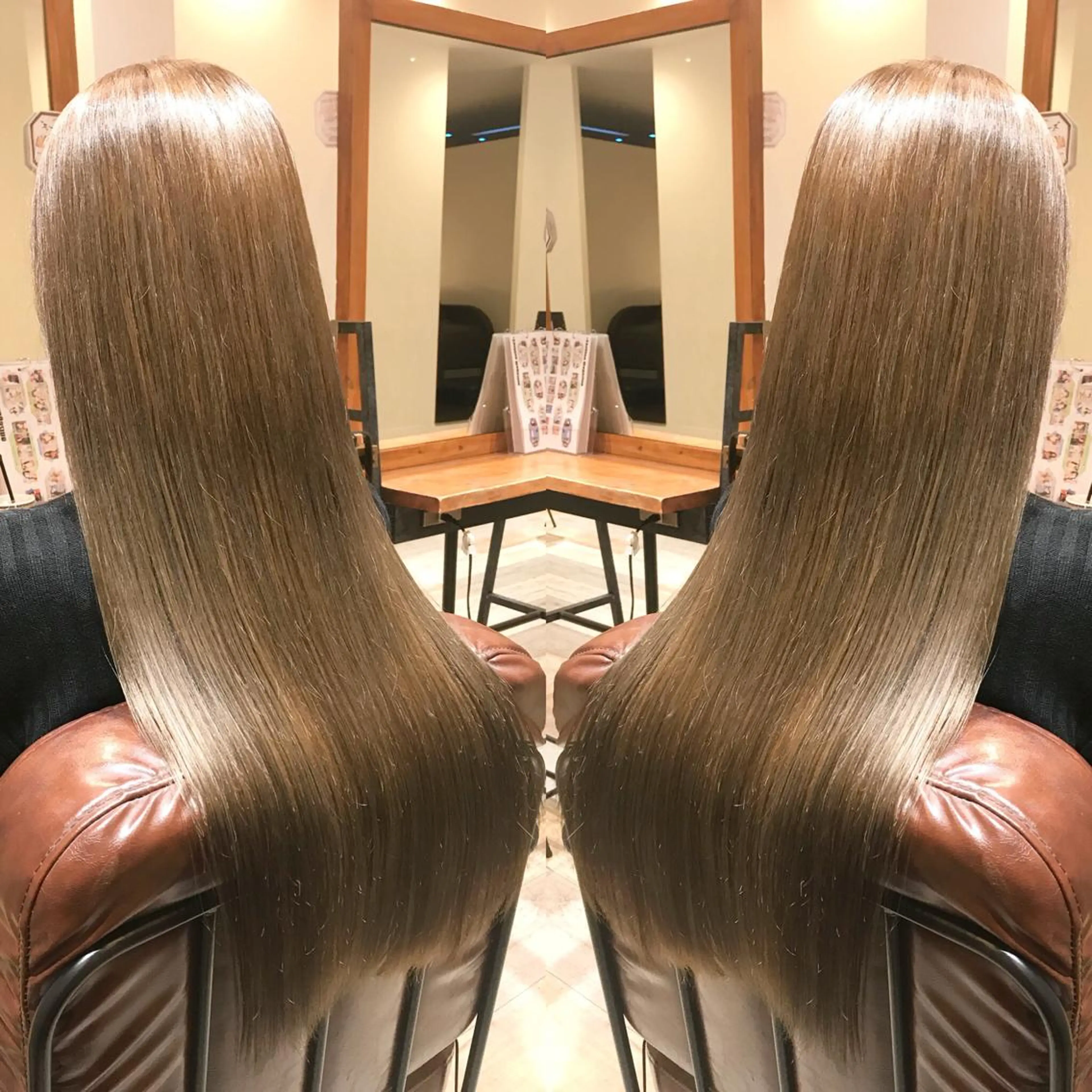 ロング カラー シールエクステ⭐️ オオミタクヤのヘアスタイル