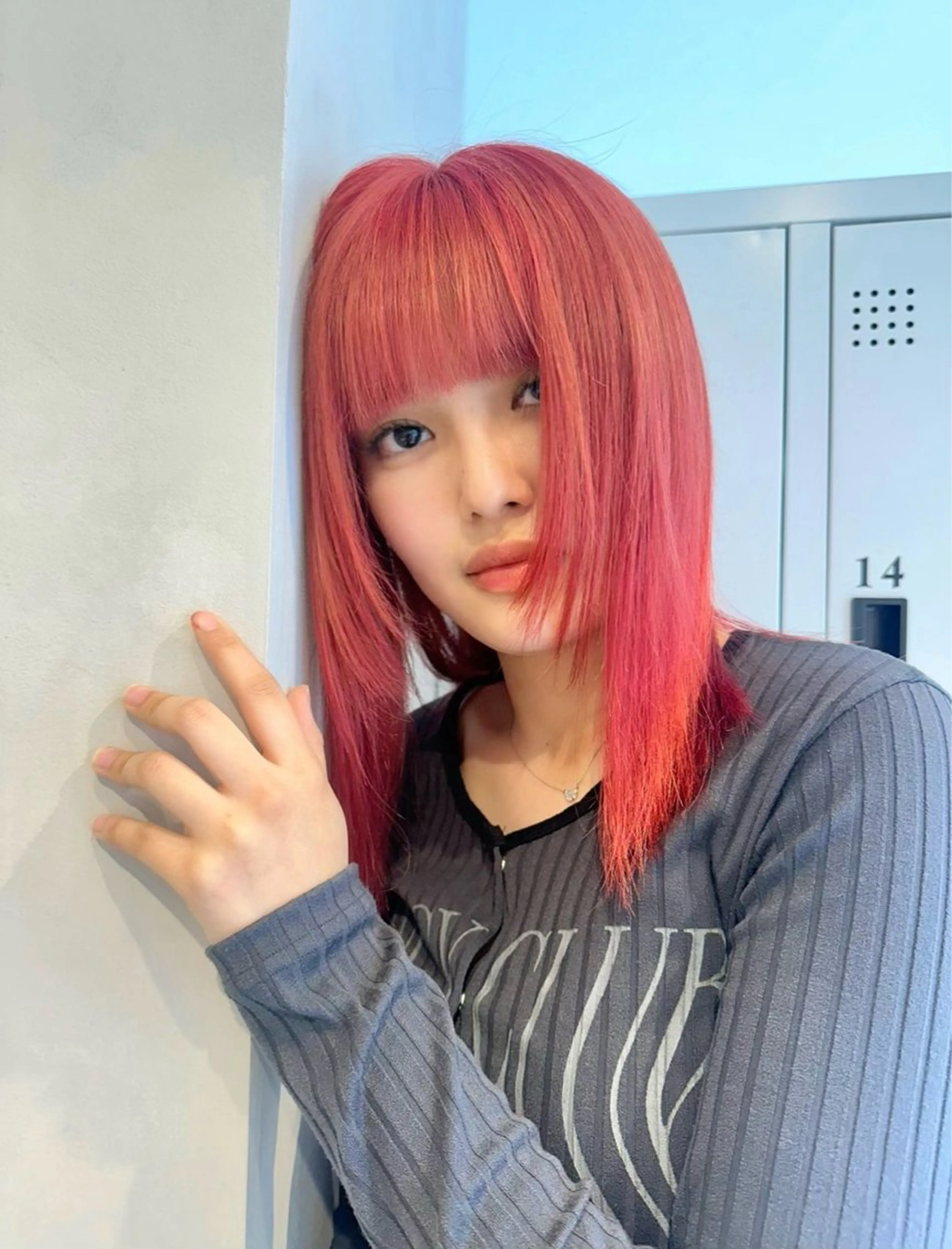 ミディアム カラー ブリーチ ブラウンカラー ケアブリーチ カシス ダブルカラー 似合わせ小顔ショート /akane🐰♥️のヘアスタイル