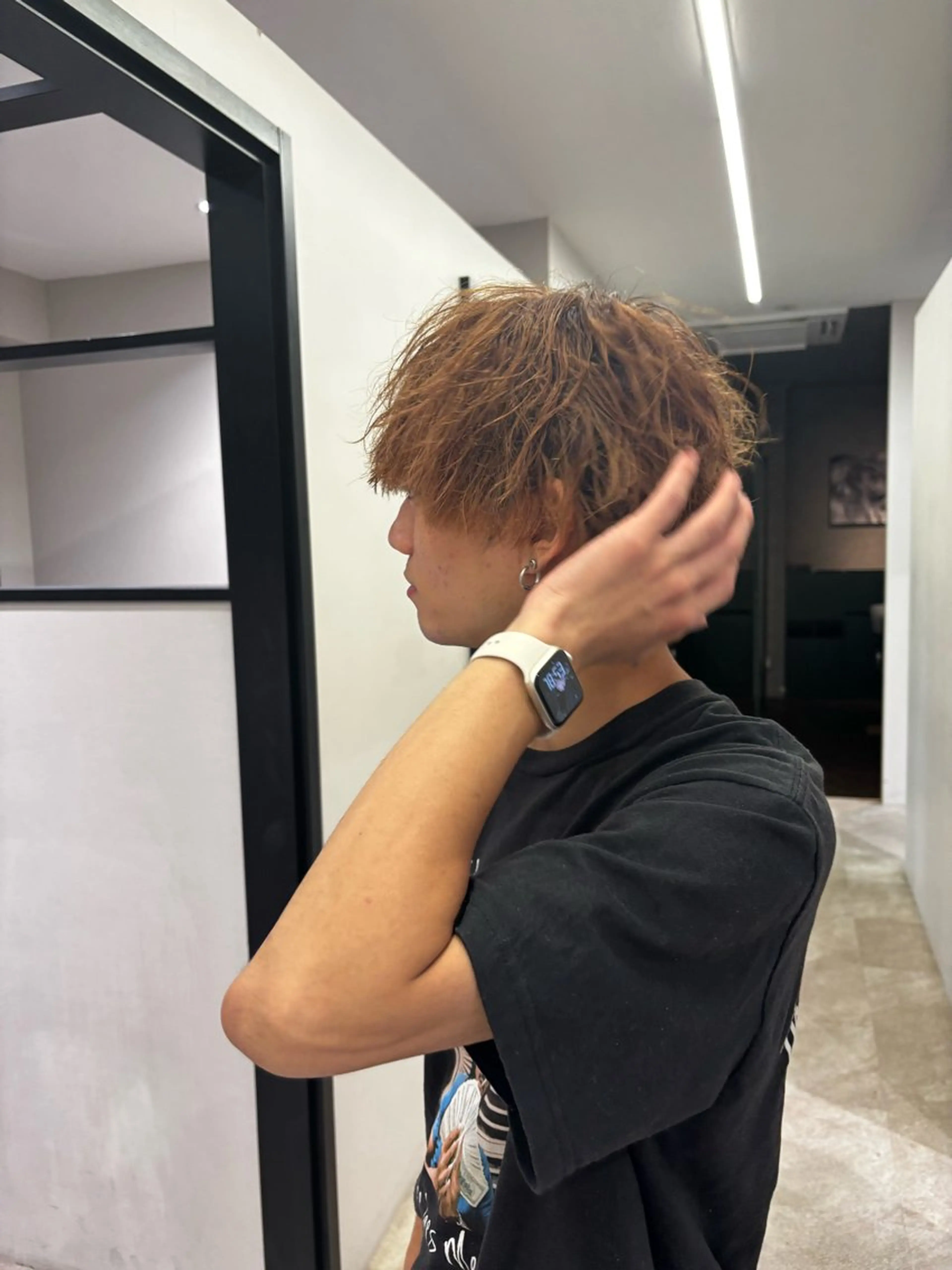 メンズ カット パーマ メンズカットモデル カラーモデル水橋柊太のヘアスタイル