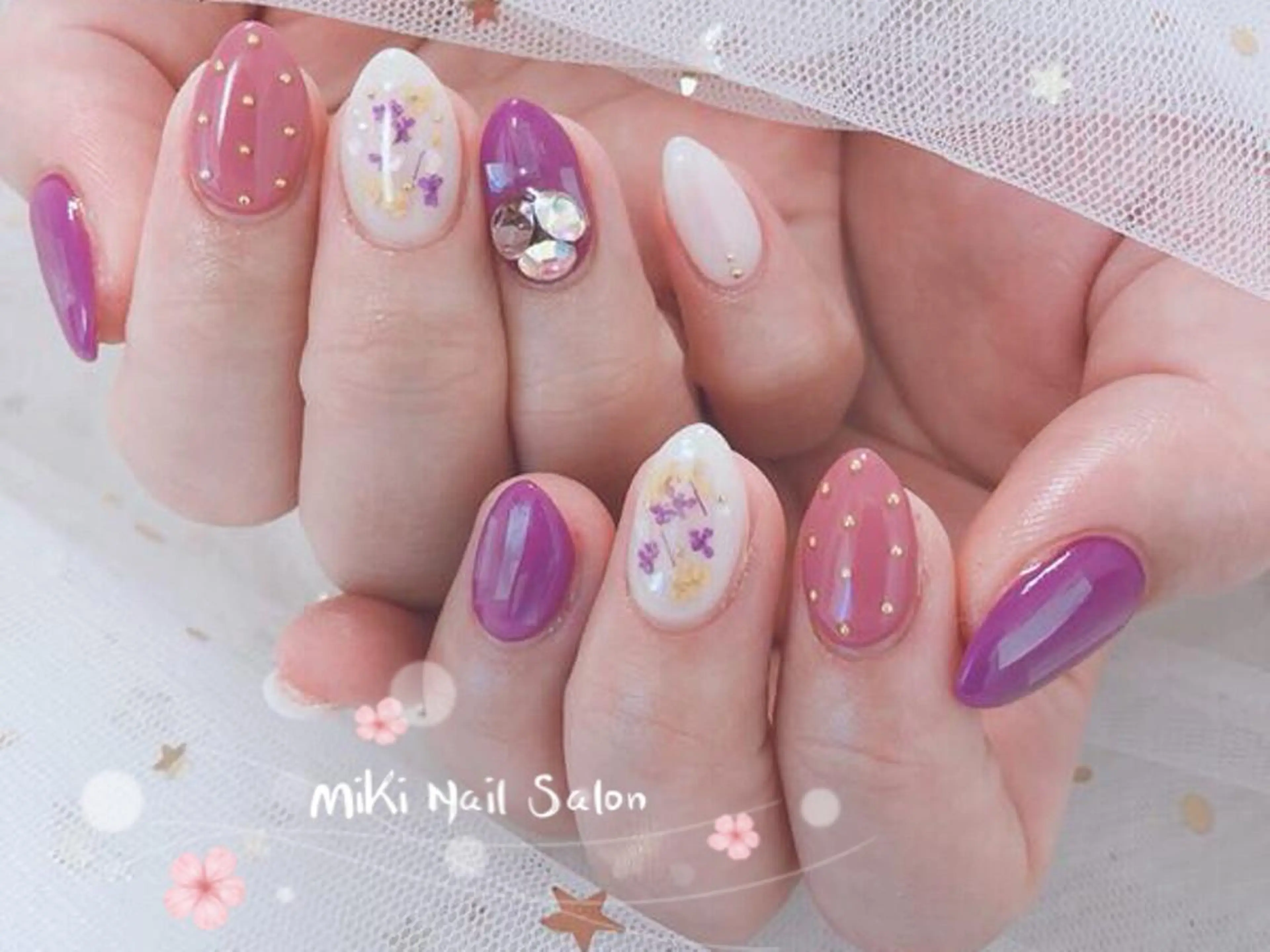 ネイル MiKi Nai池袋 長さだし得意のネイルデザイン