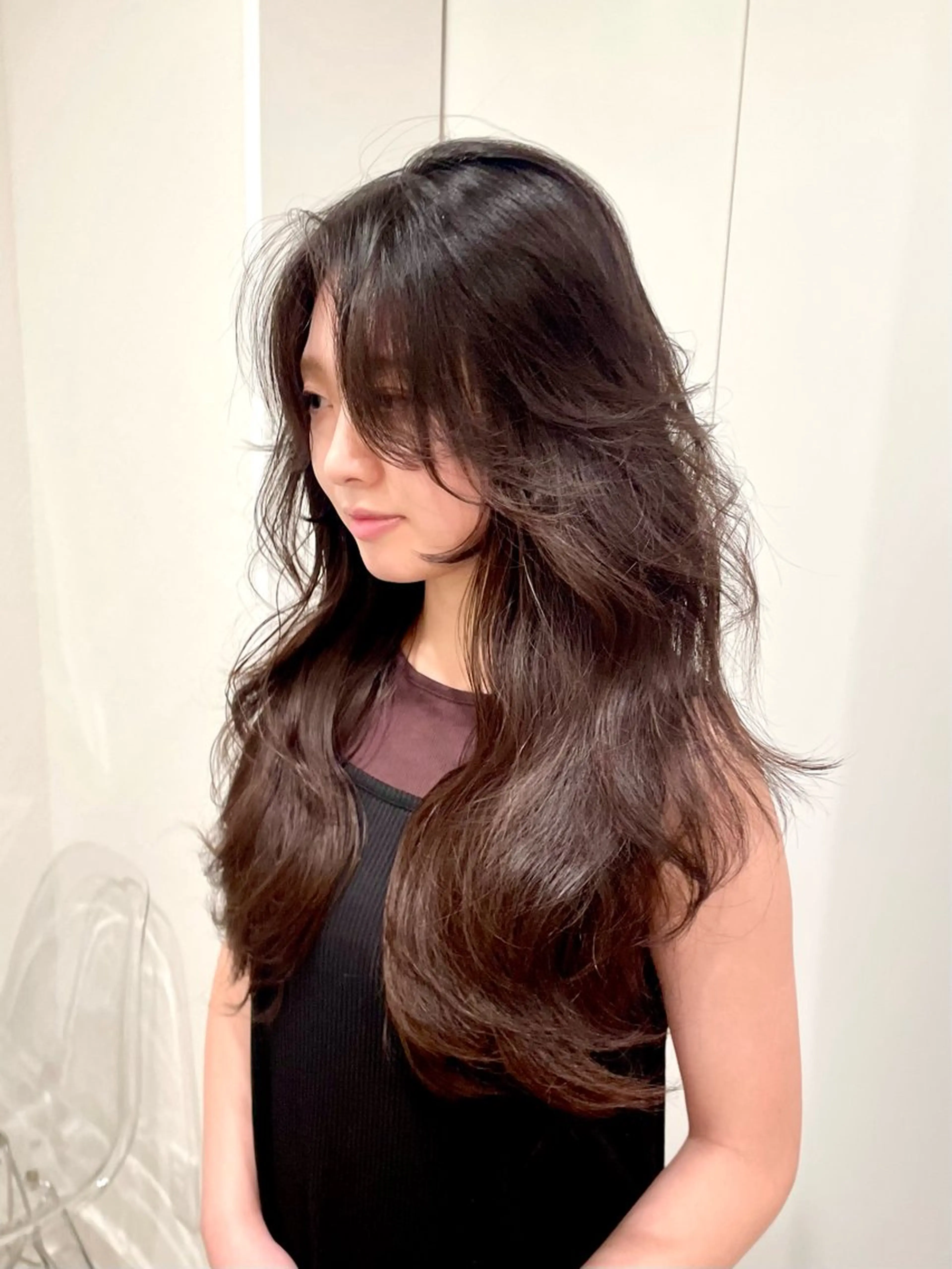 ロング 韓国風ヘア レイヤーカット カット トリートメント ハイトーン/レイヤー /ウルフ⭐️永田⭐️のヘアスタイル