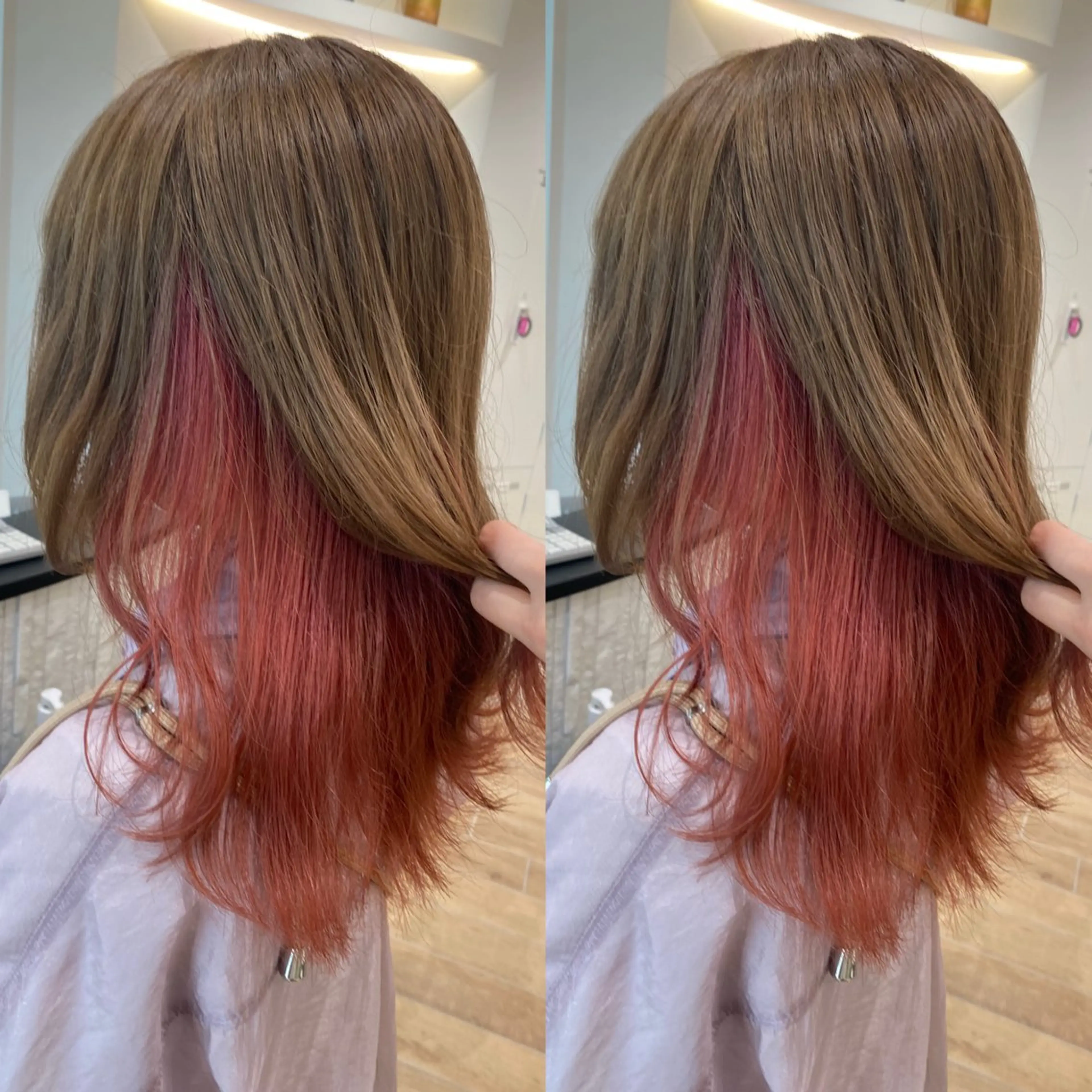 カラー ヘアカラー 🎀ピンクカラー/ 推しカラー/のの🎀のヘアスタイル